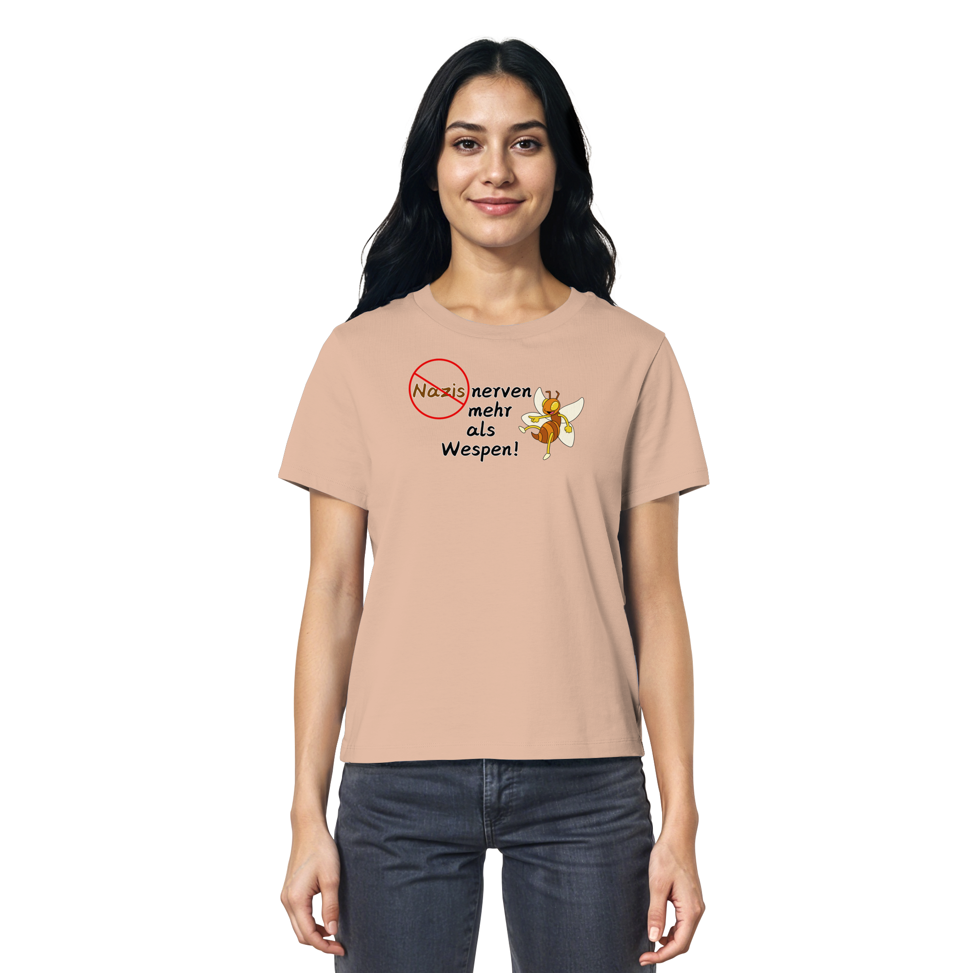 Nazis nerven mehr als Wespen - Ladies Organic Shirt