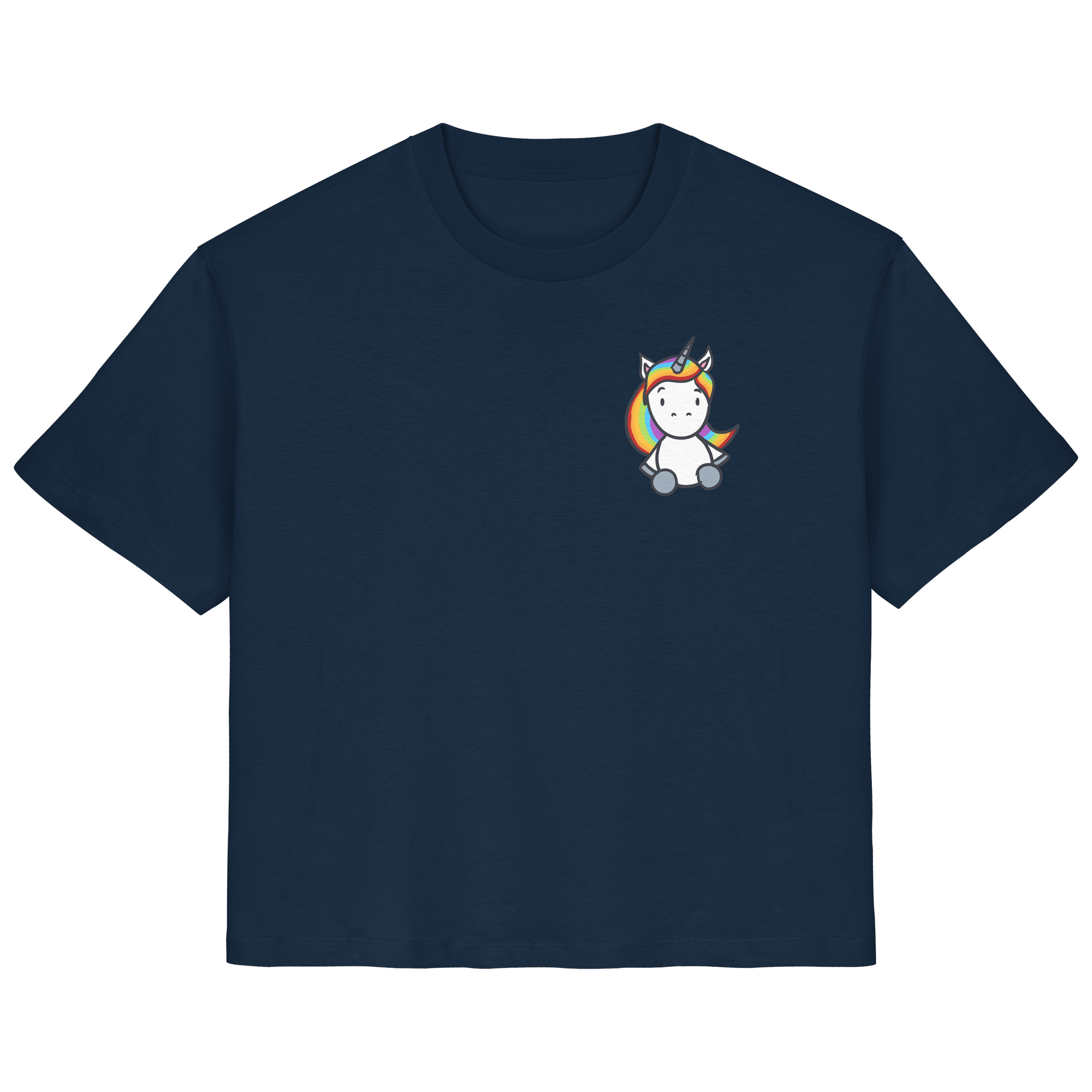 Schwarz Weiß wird Regenbogen Farben Backprint (dunkel) - Ladies Organic Shirt