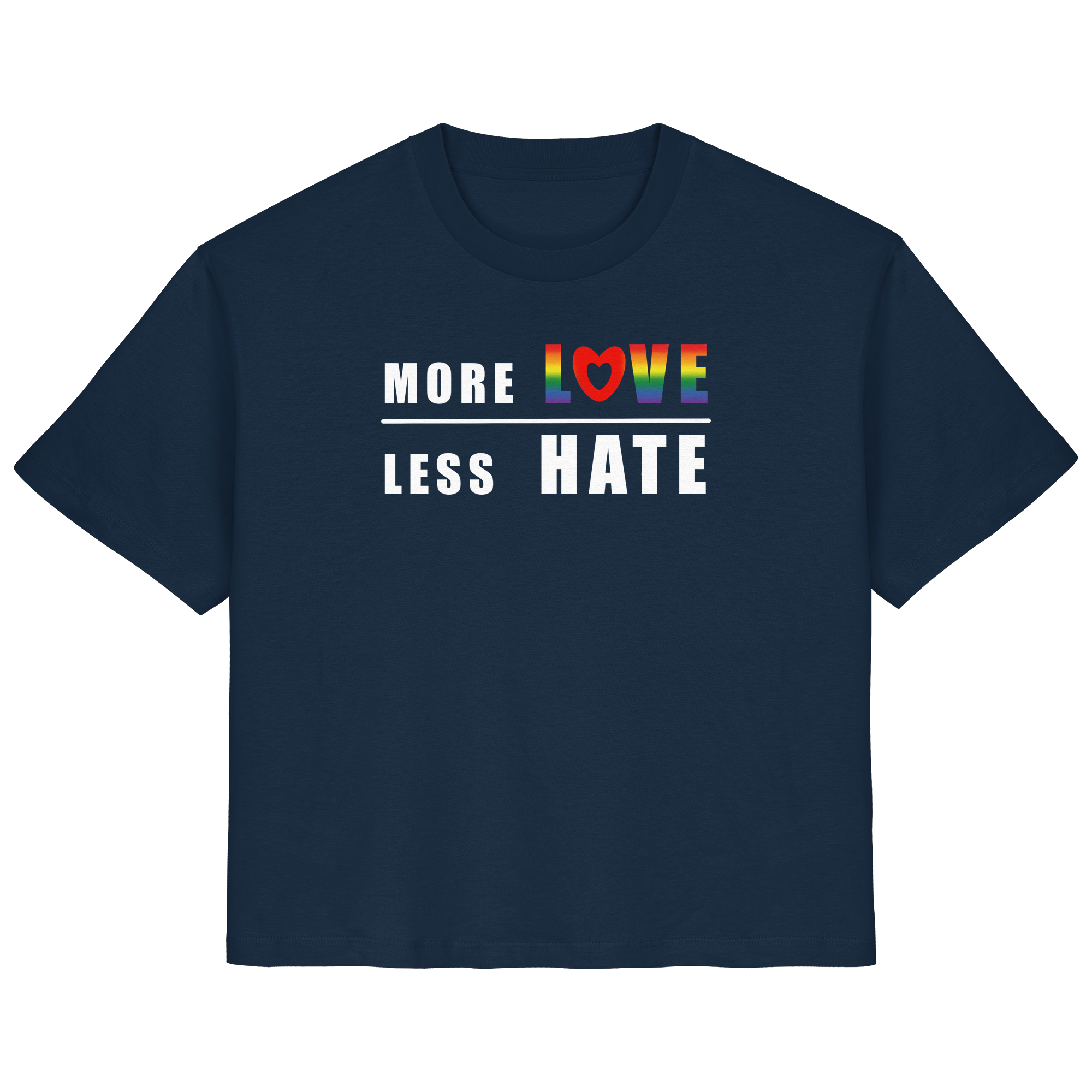 More Love Less Hate "Rainbow Edition" - Ladies Organic Shirt