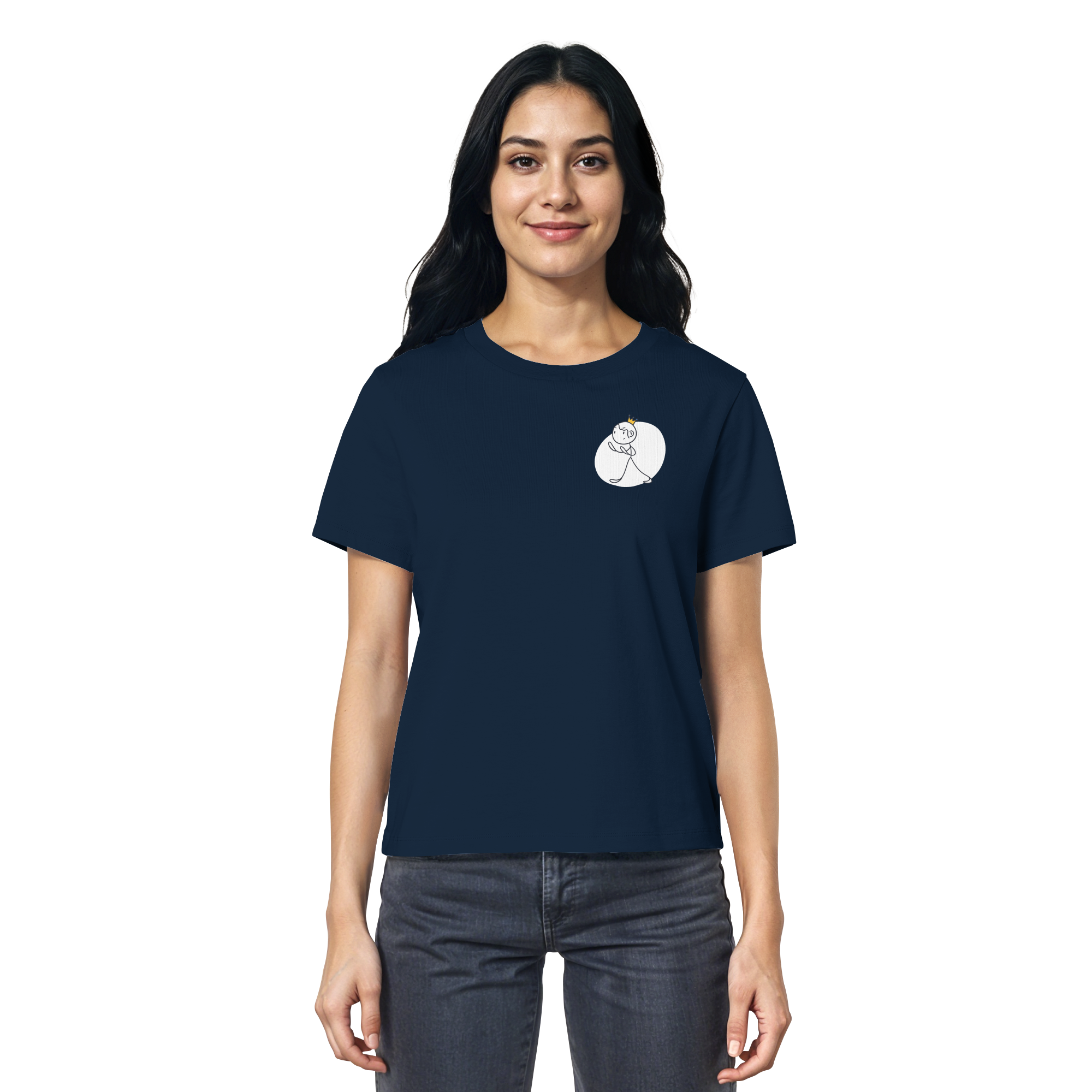 Seelenmännchen "Selbstverteidigung Edition" Brustprint (dunkel) - Ladies Organic Shirt