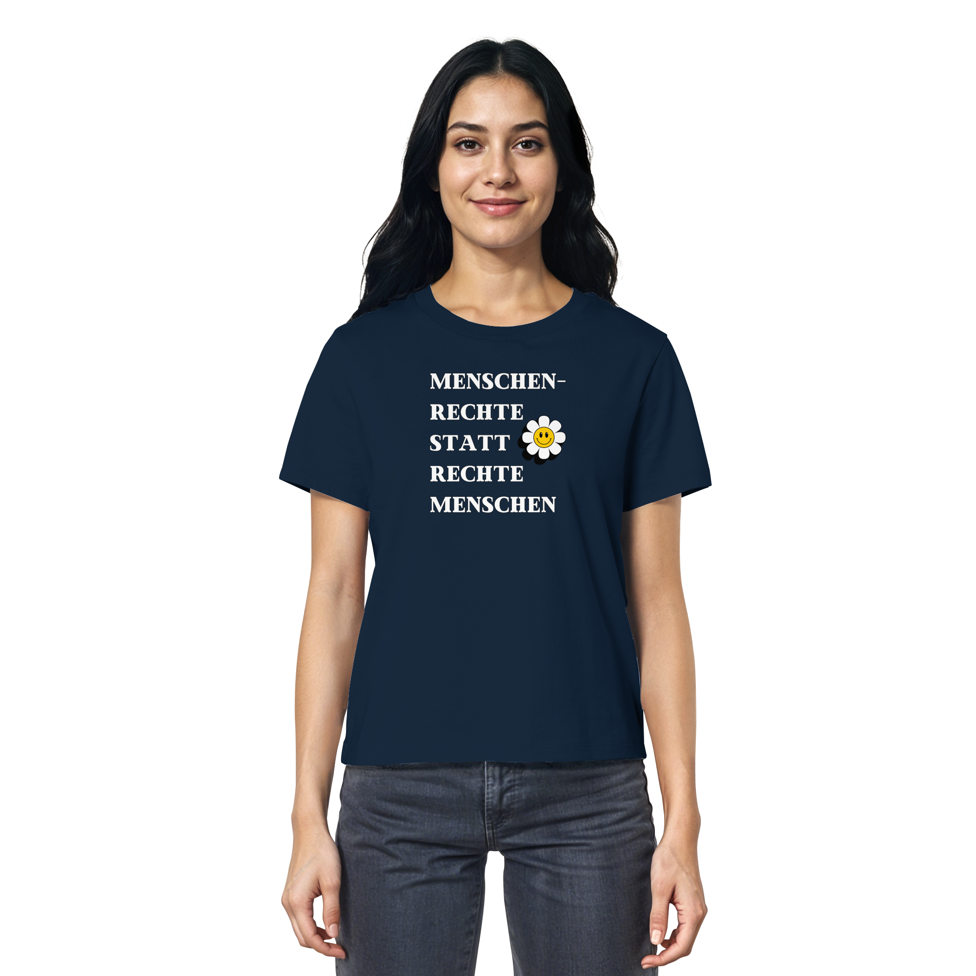 Menschenrechte statt rechte Menschen - Ladies Organic Shirt
