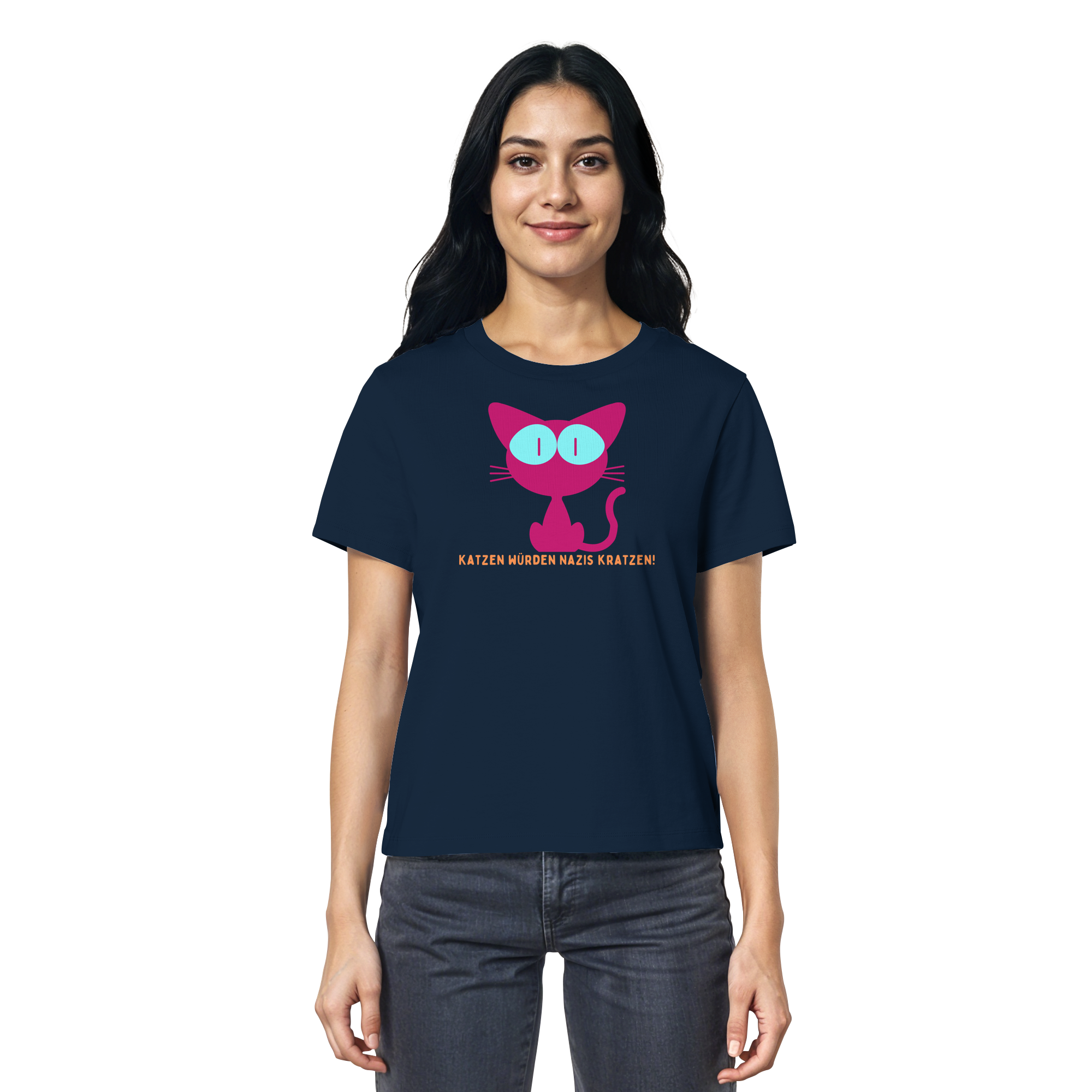 Katzen würden Nazis kratzen - Ladies Organic Shirt