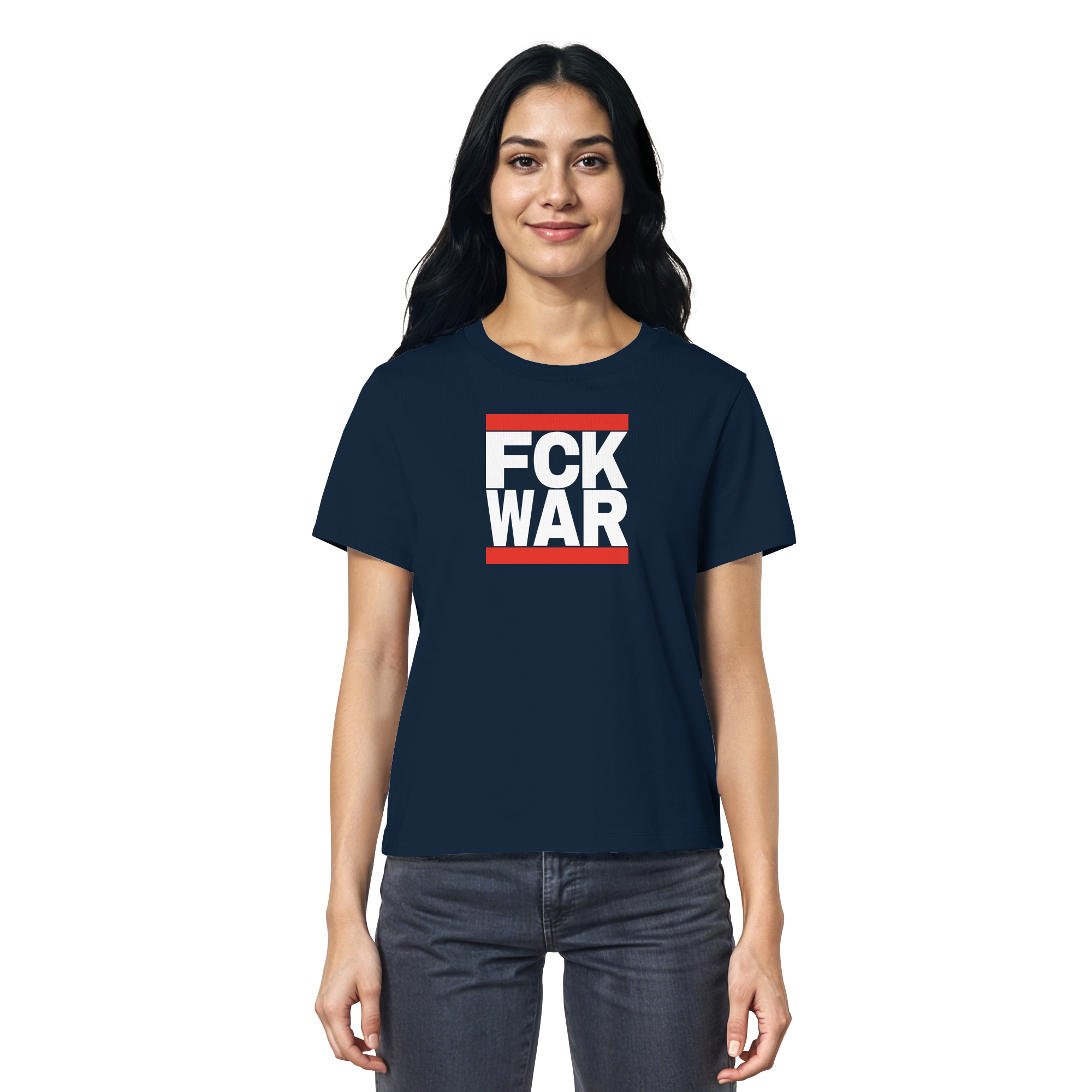 FCK WAR (weiße Schrift) - Ladies Organic Shirt