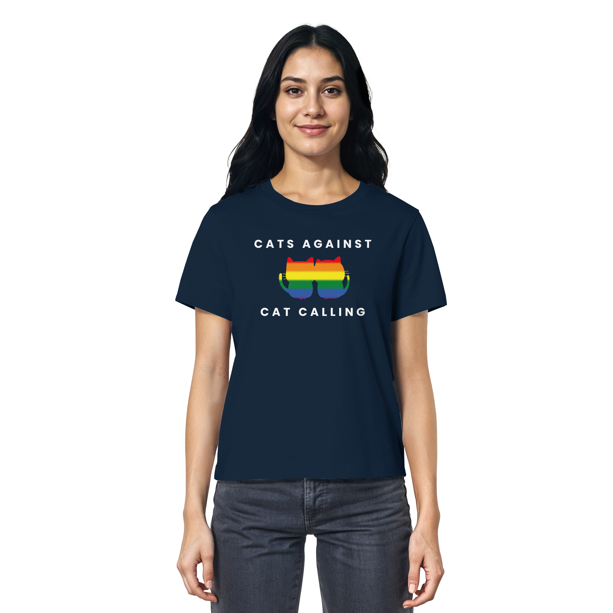 Cats Against Catcalling "Rainbow Edition" - Ladies Organic Shirt