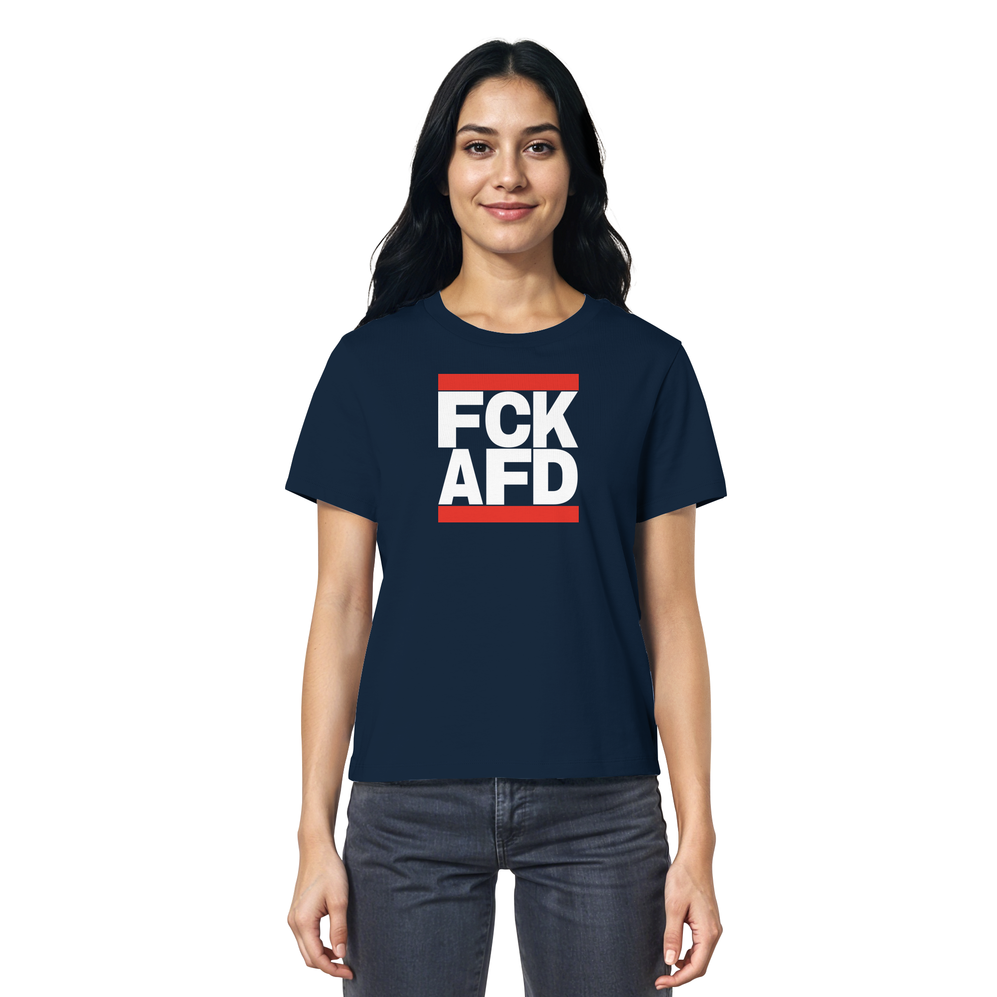 FCK AFD (weiße Schrift) - Ladies Organic Shirt