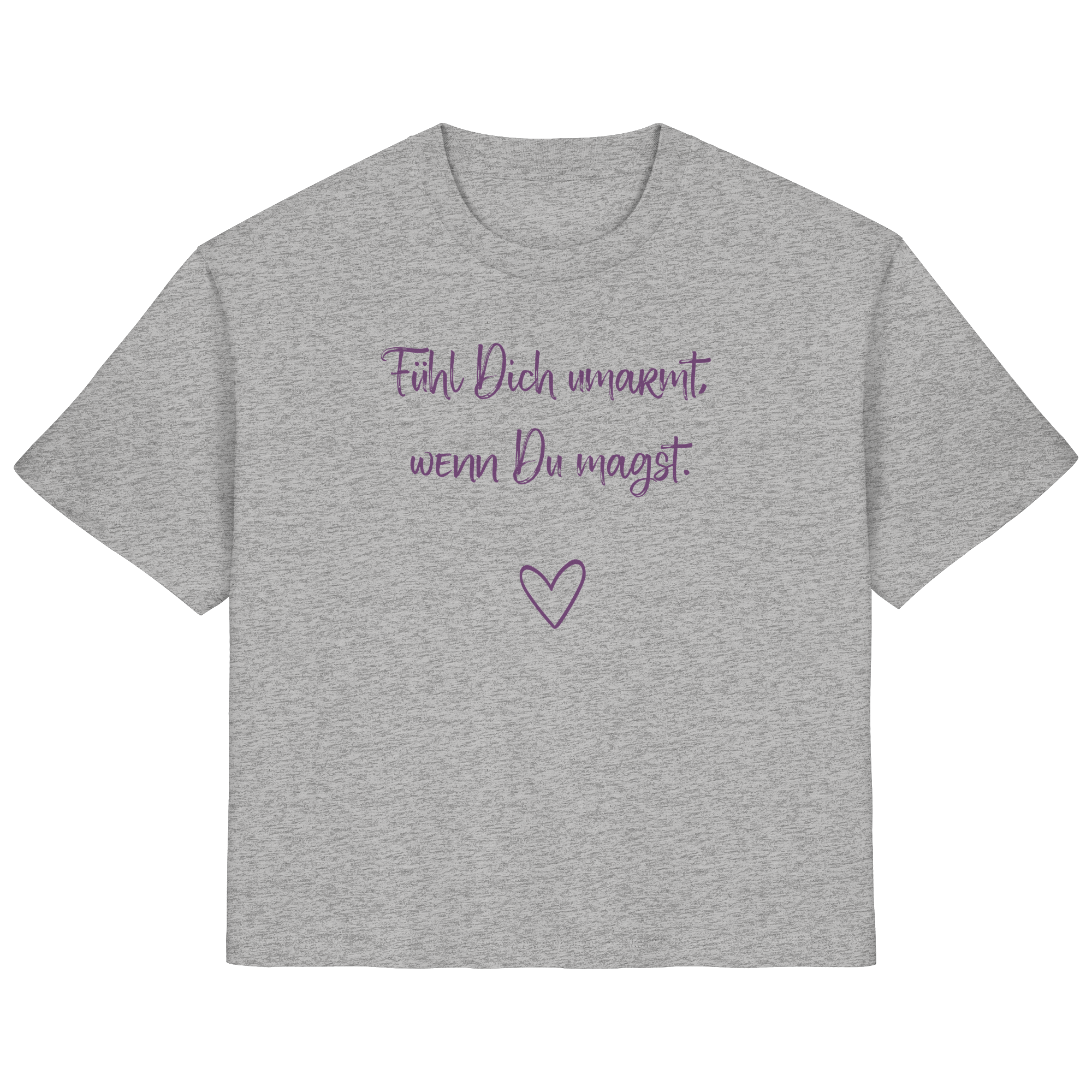 Fühl Dich umarmt, wenn Du magst "Lila Herz Edition" - Ladies Organic Shirt