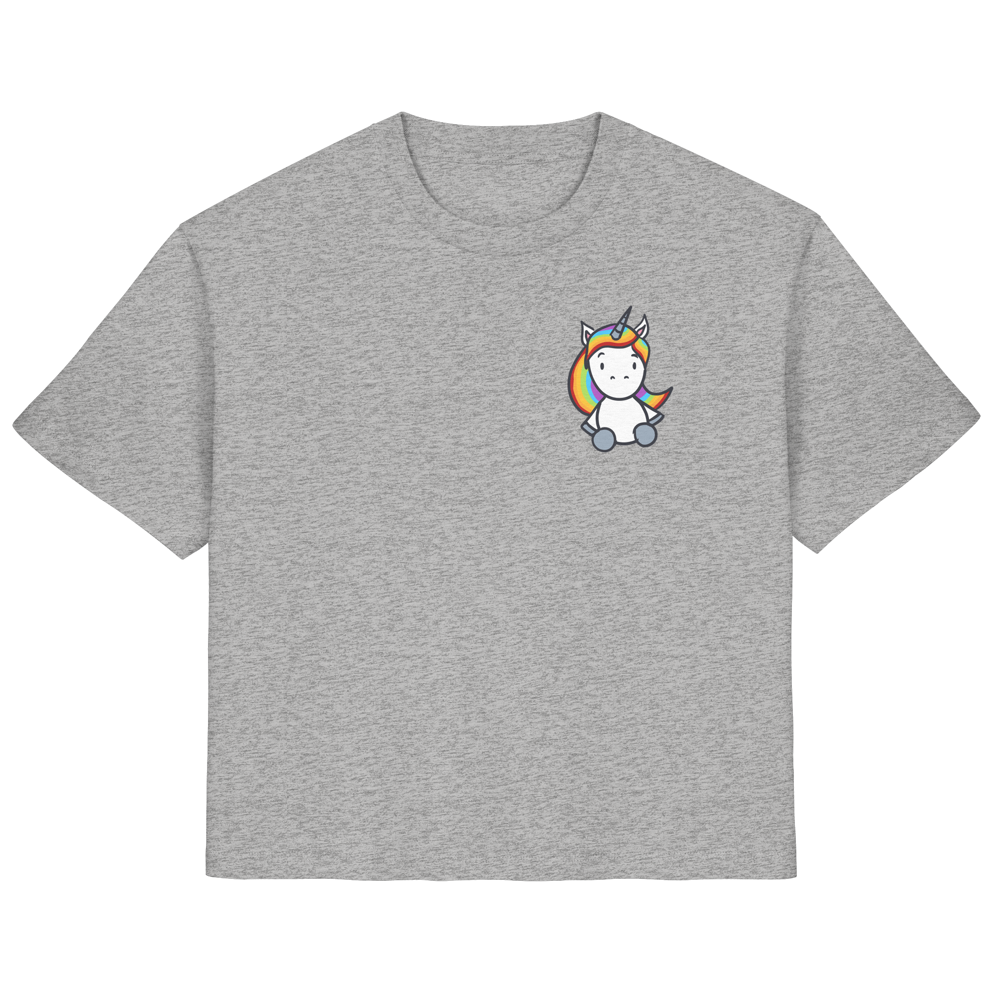 Schwarz Weiß wird Regenbogen Farben Backprint (hell) - Ladies Organic Shirt