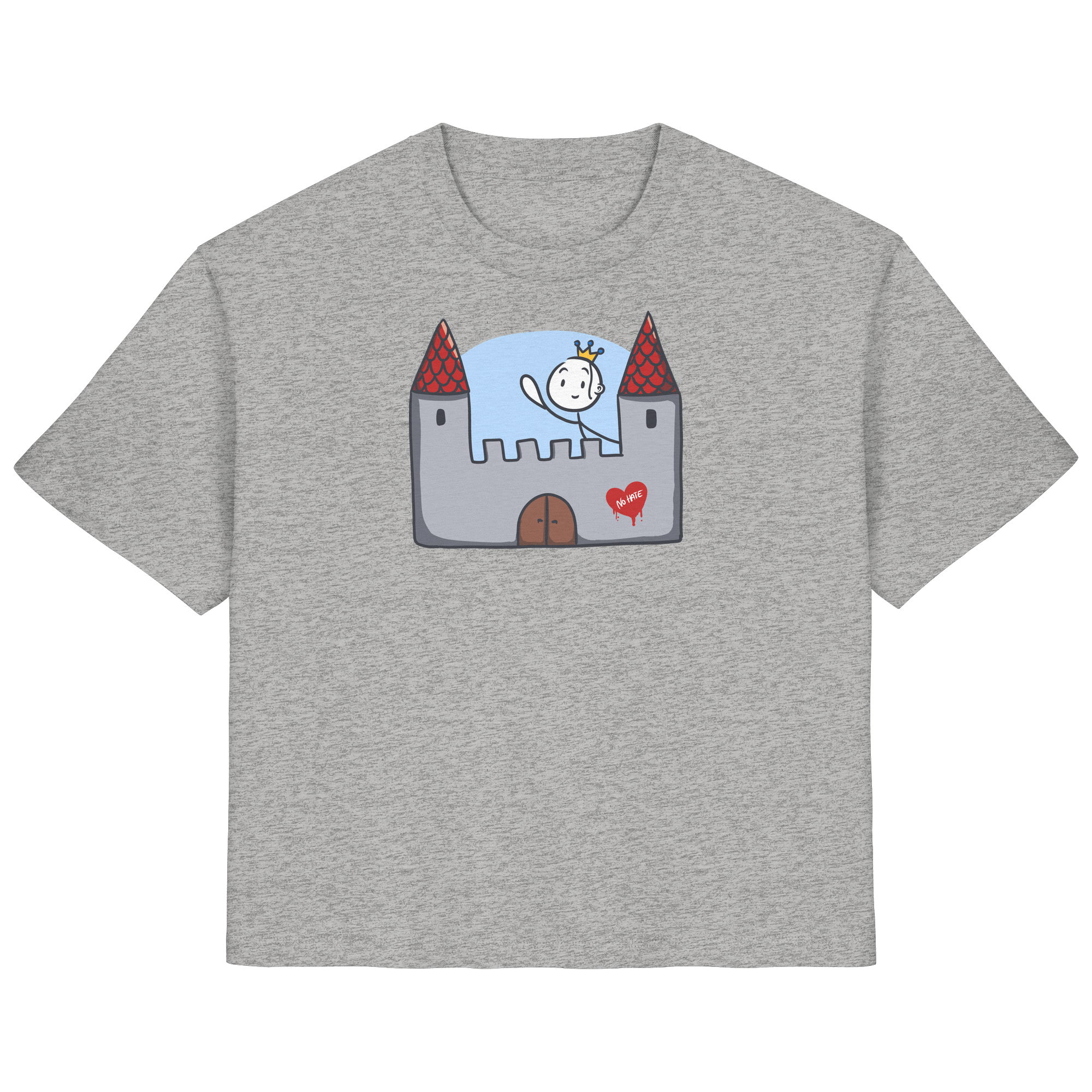 Seelenmännchen "Schloss Edition" Frontprint (hell) - Ladies Organic Shirt