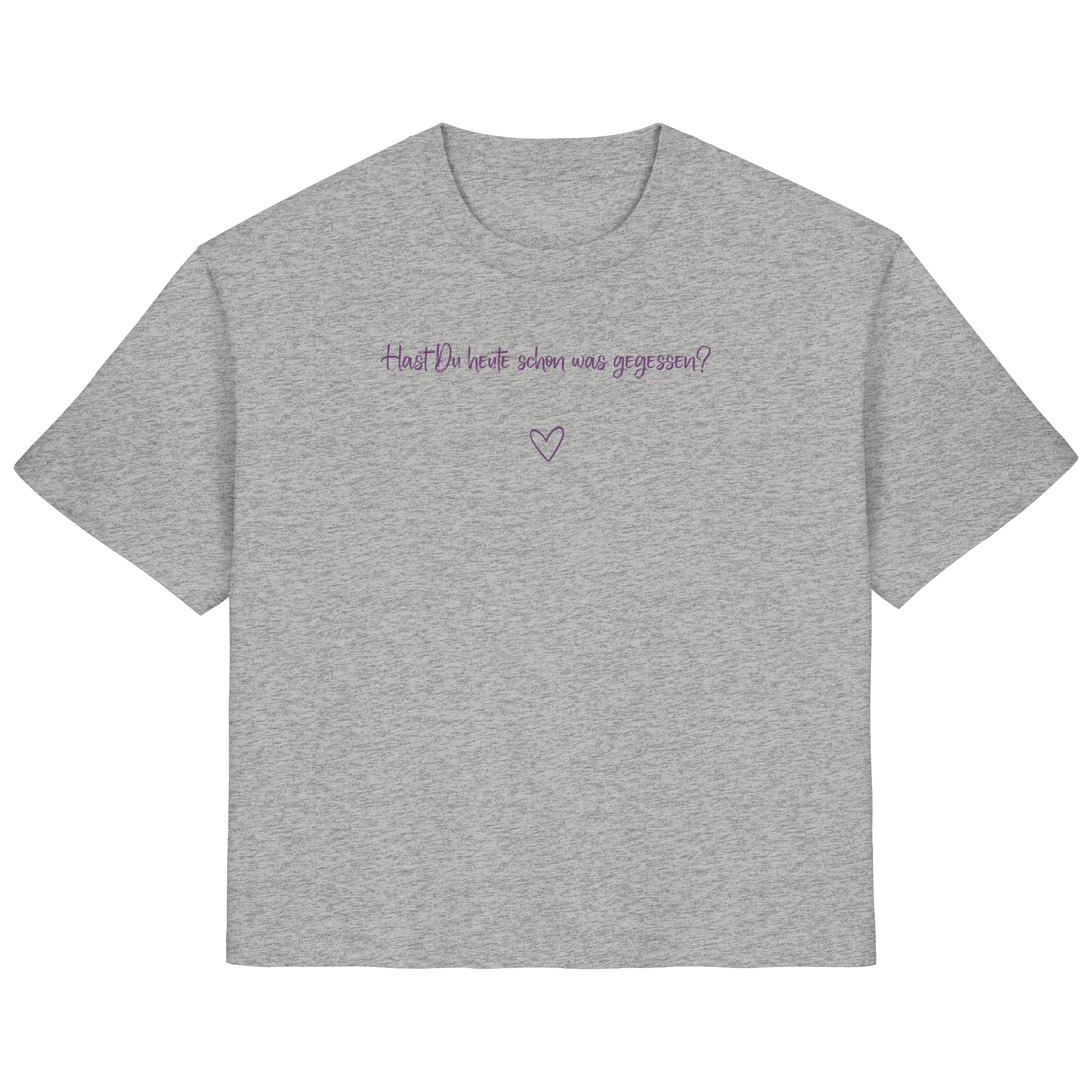 Hast Du heute schon was gegessen? "Lila Herz Edition" - Ladies Organic Shirt