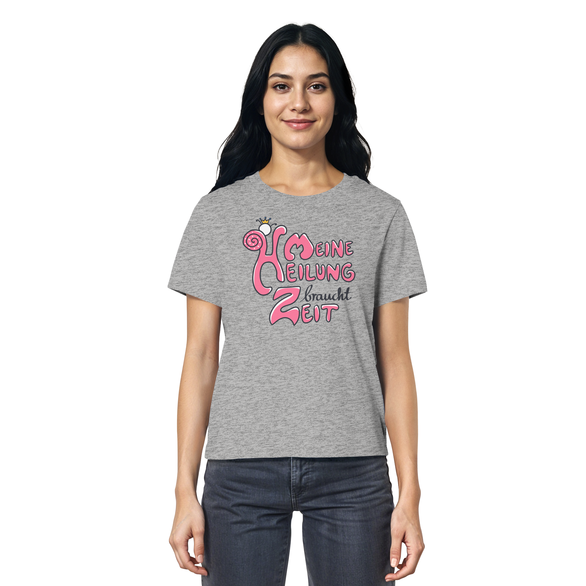 Meine Heilung braucht Zeit "Pinke Edition" - Ladies Organic Shirt
