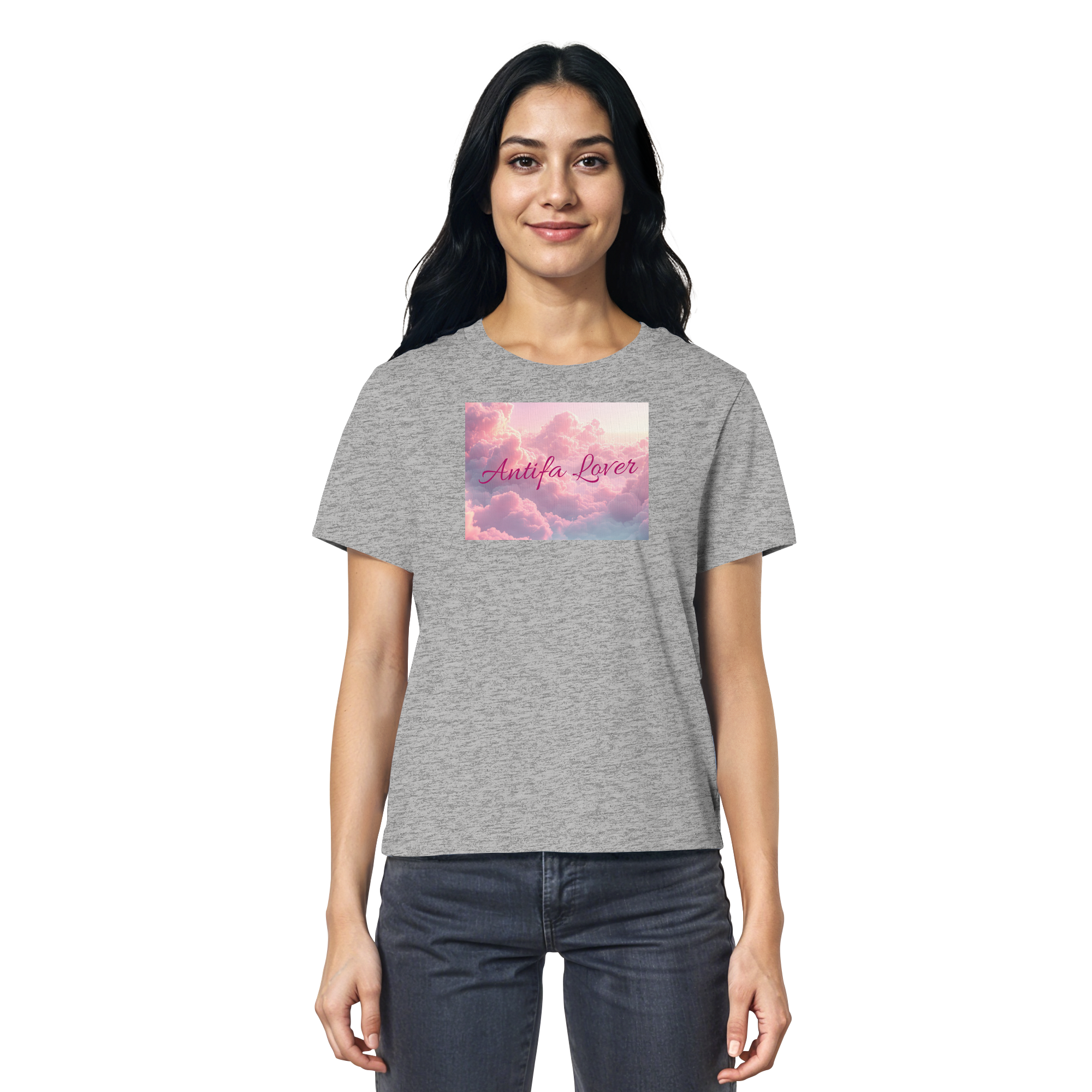 Antifa Lover Backprint - Ladies Organic Shirt