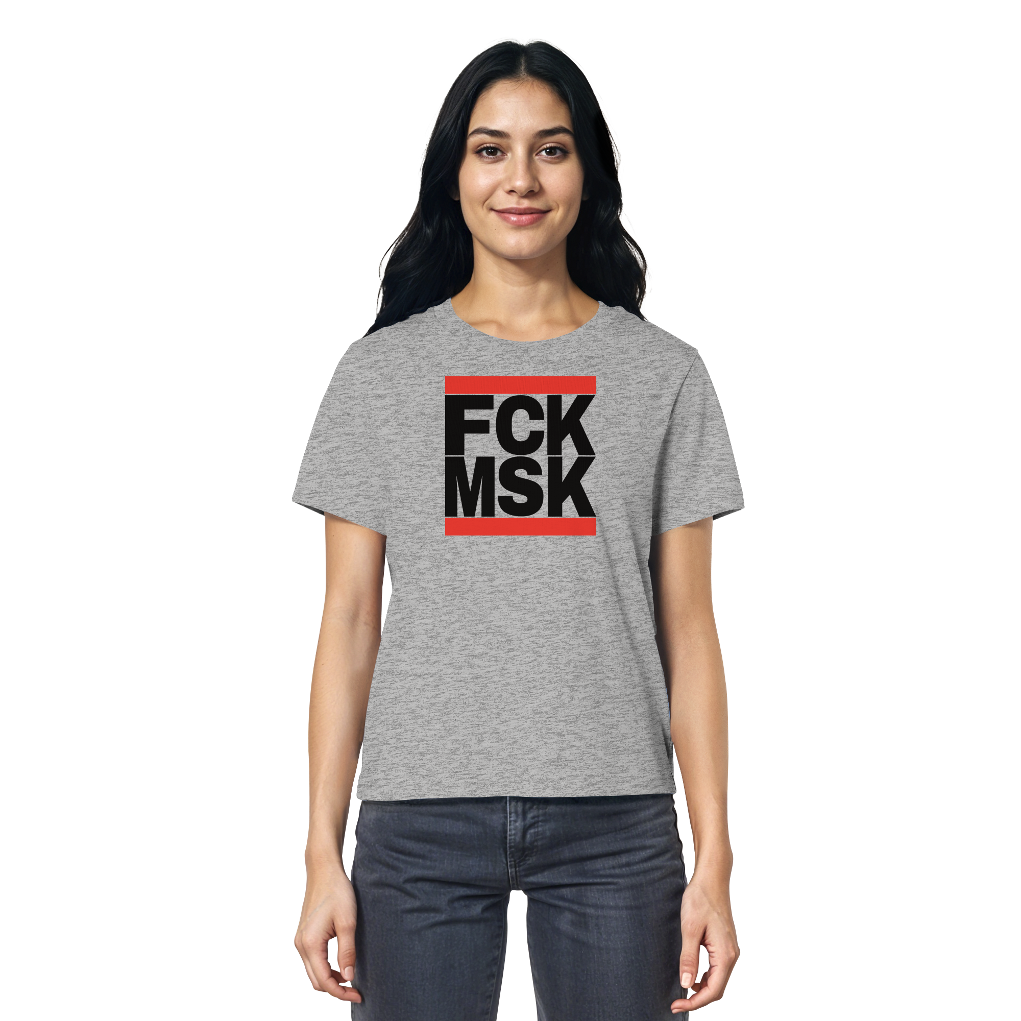 FCK MSK (schwarze Schrift) - Ladies Organic Shirt