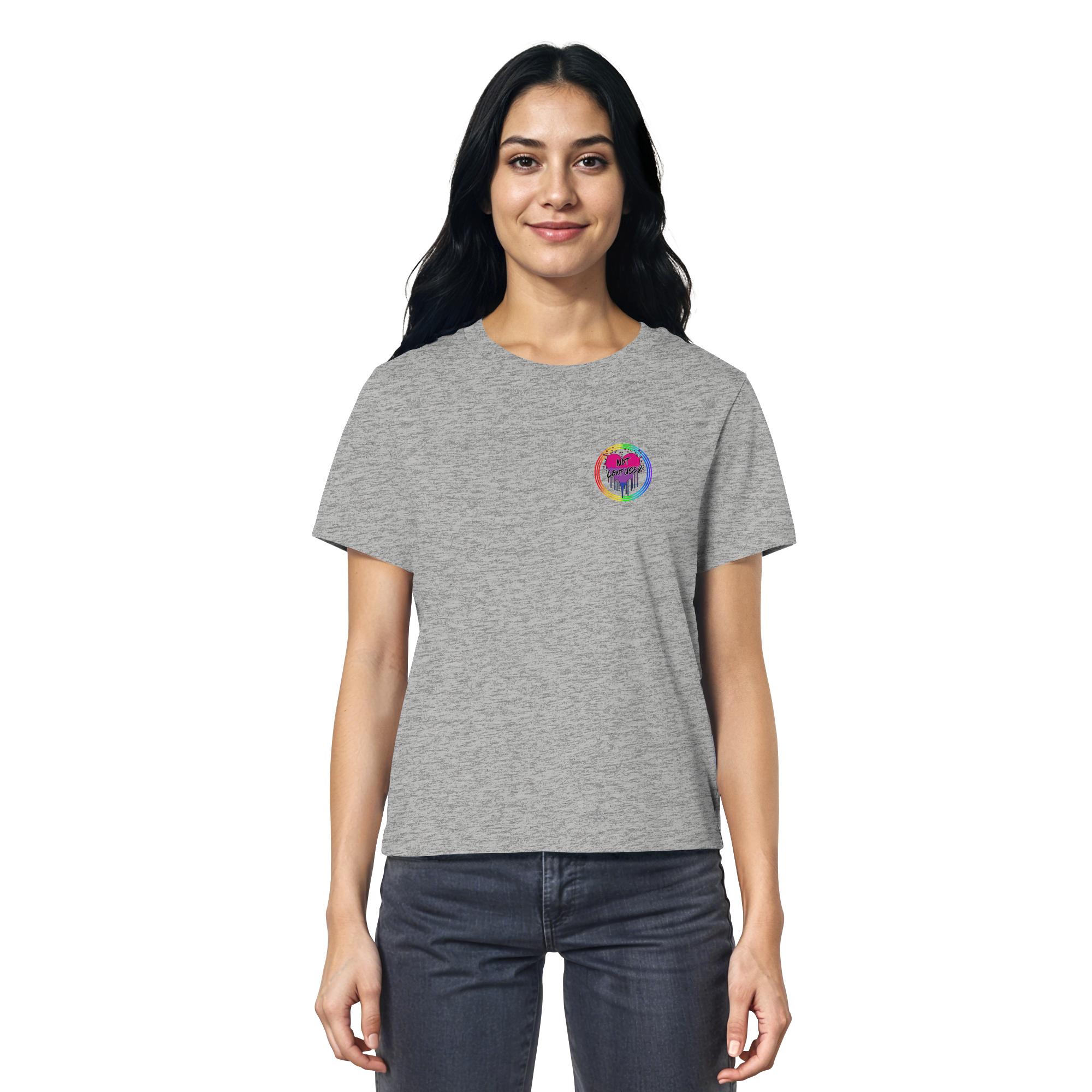 Bisexual Not Confused "Regenbogenkreis Edition" - Ladies Organic Shirt