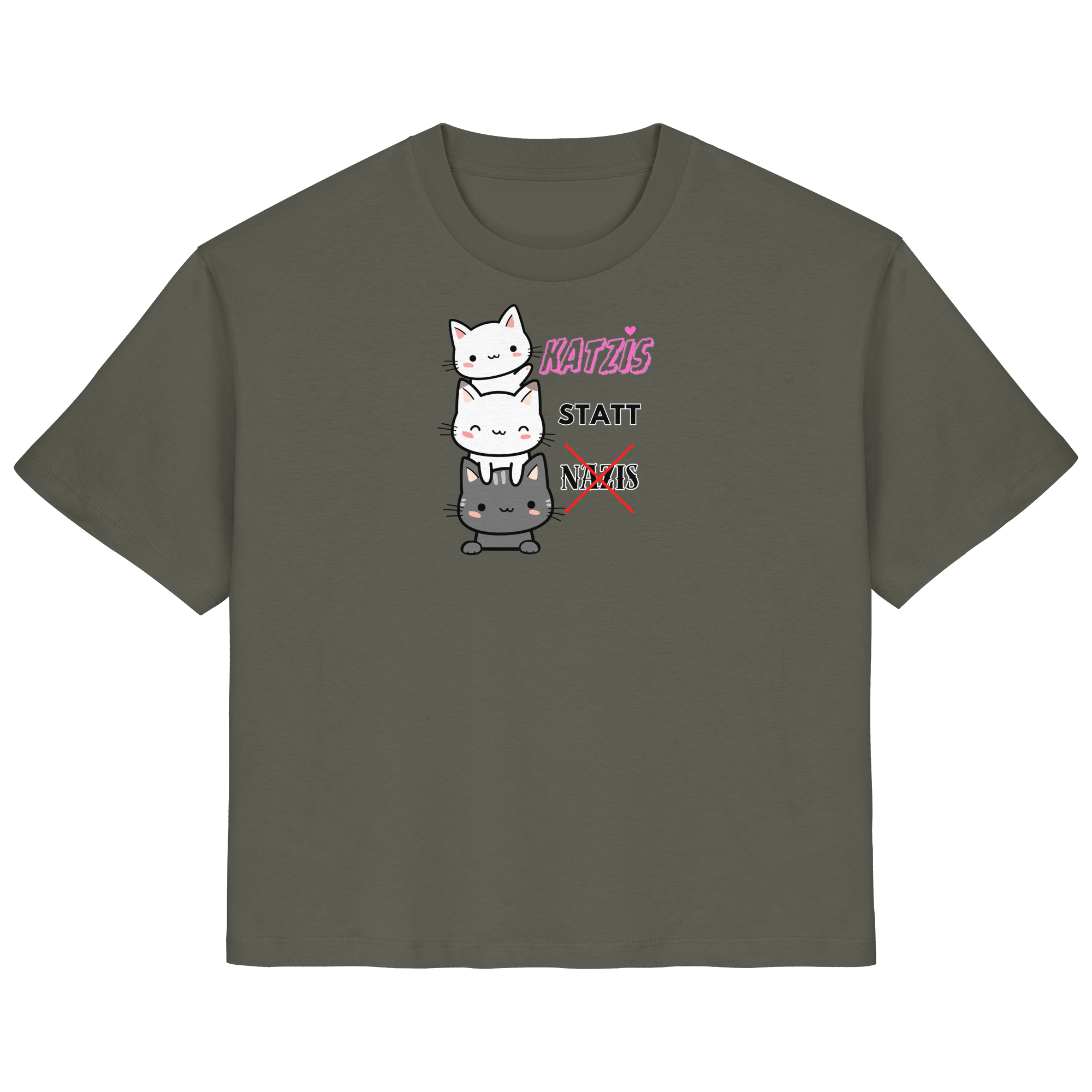 Katzis statt Nazis - Ladies Organic Shirt