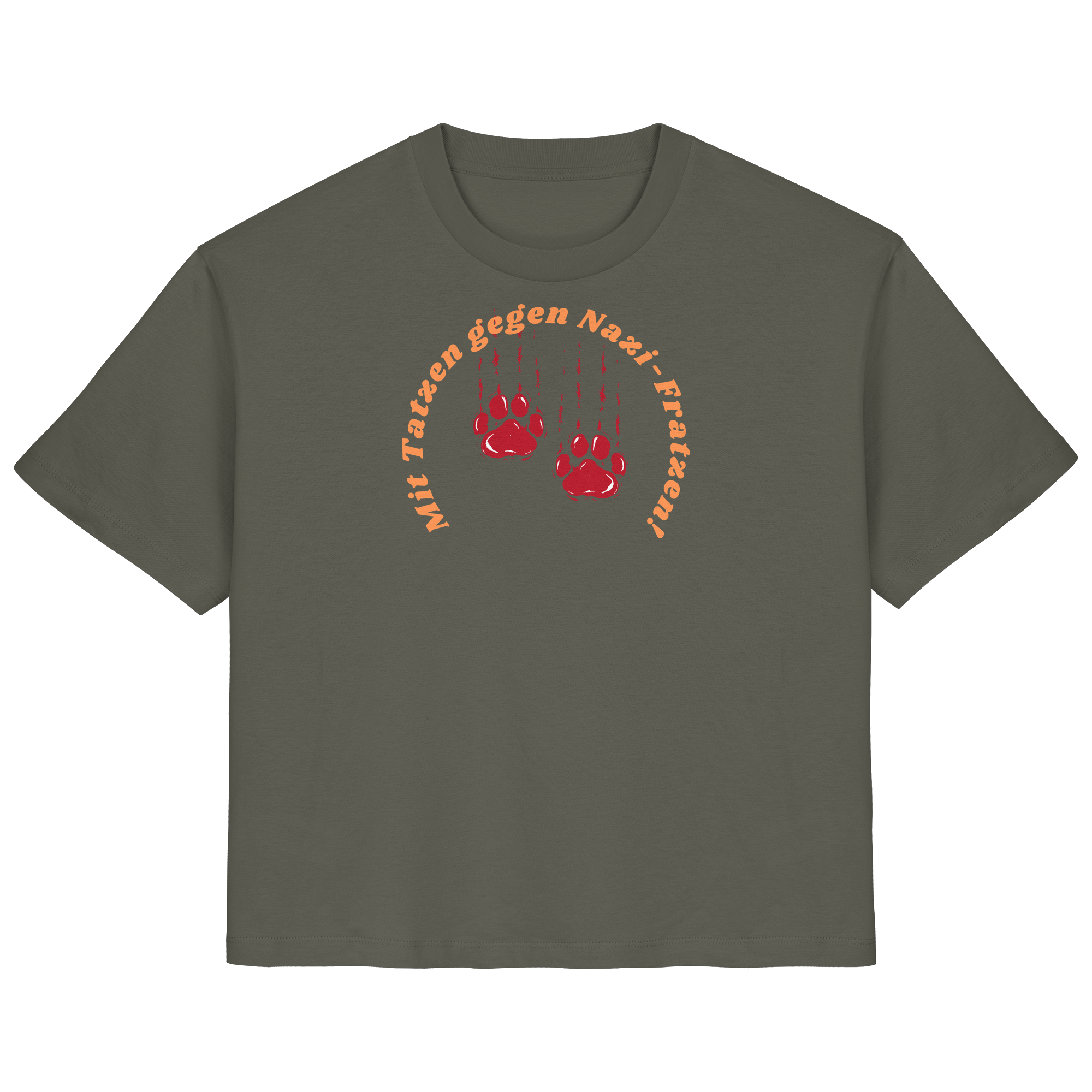 Mit Tatzen gegen Nazi Fratzen - Ladies Organic Shirt