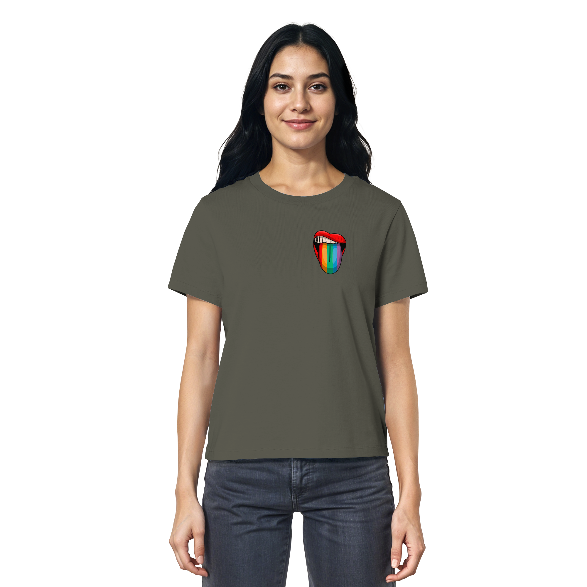 Speak Up or Shut Up Backprint - Ladies Organic Shirt