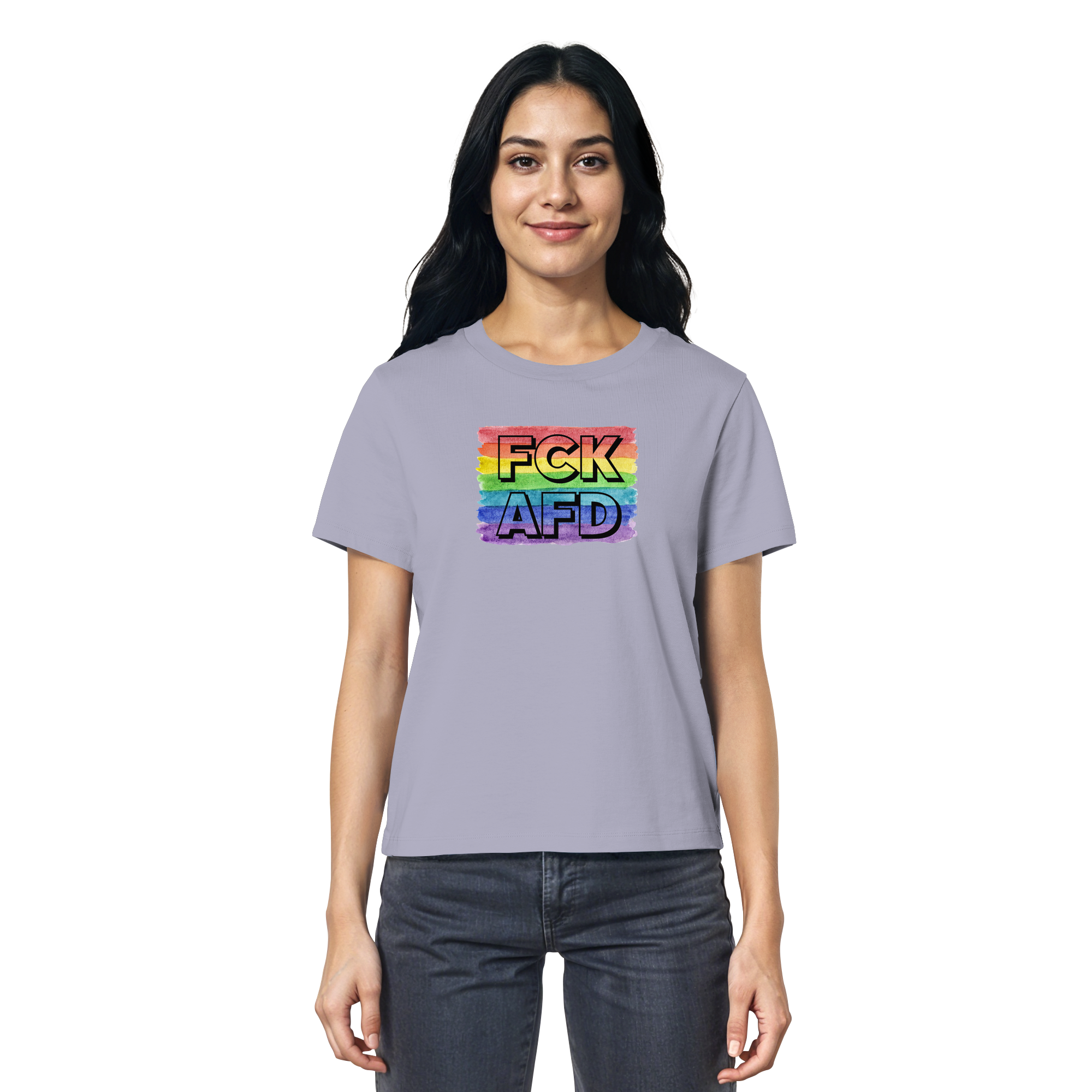 FCK AFD "Rainbow Resistance Edition" - Ladies Organic Shirt
