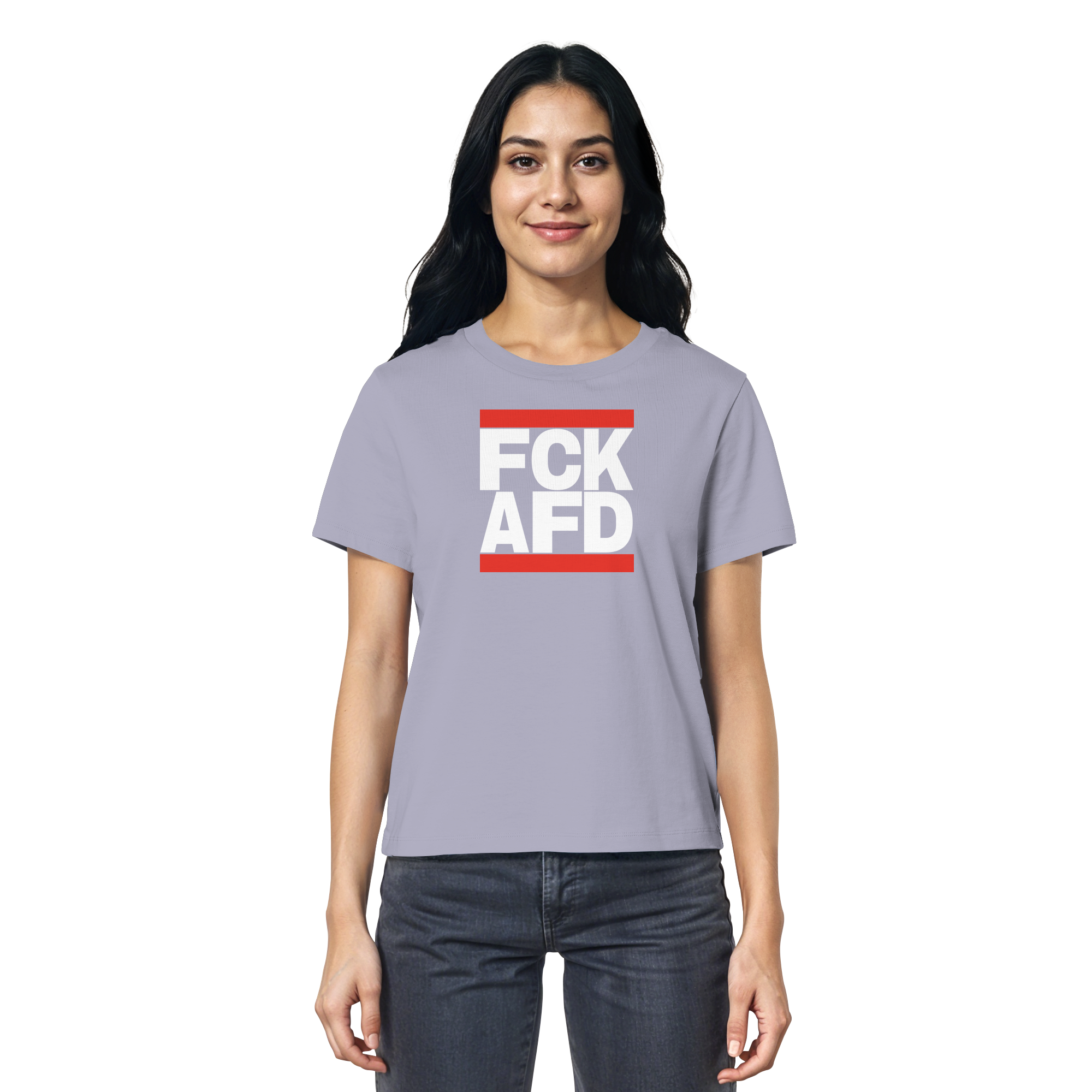 FCK AFD (weiße Schrift) - Ladies Organic Shirt