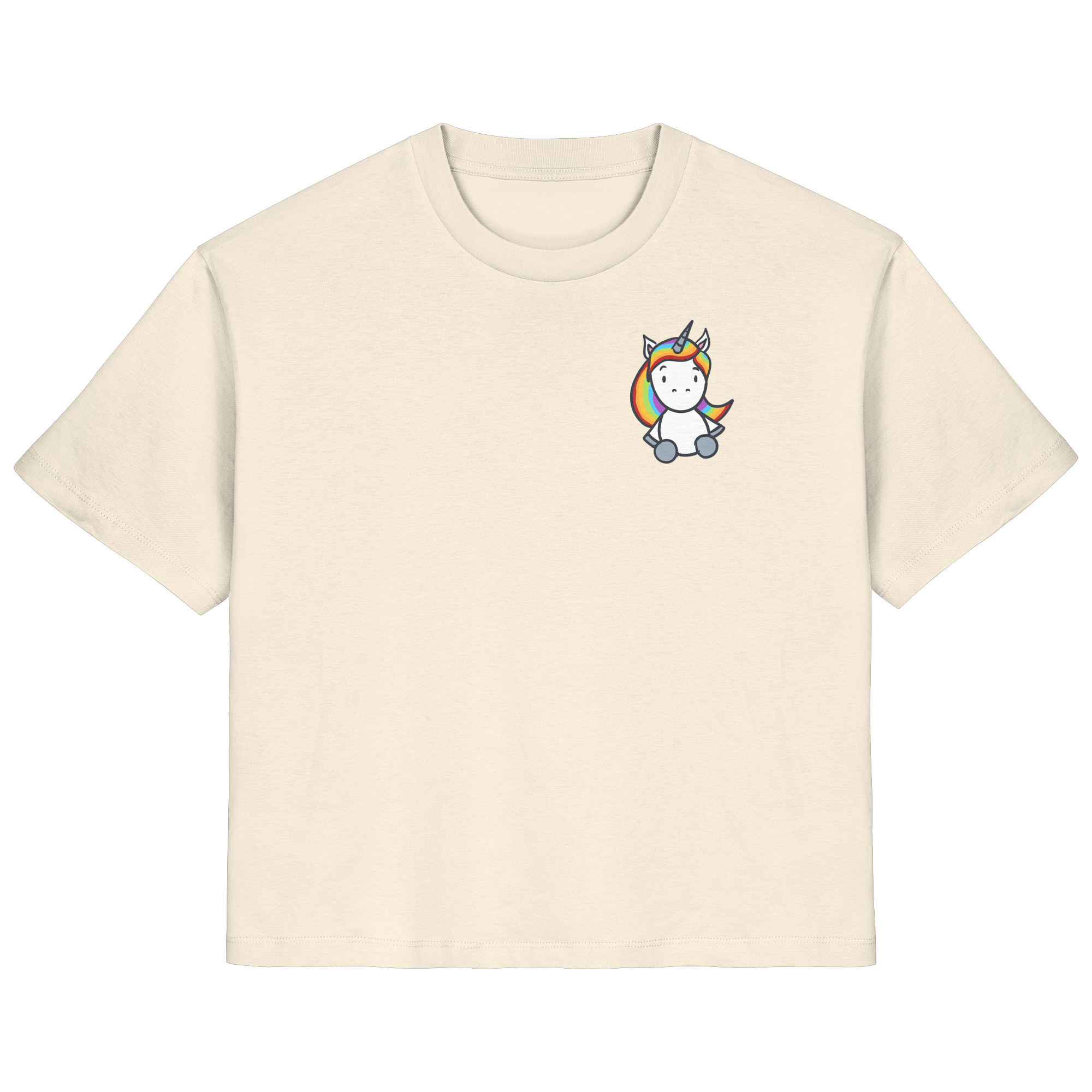 Einhorn mit Regenbogen Haaren - Ladies Organic Shirt