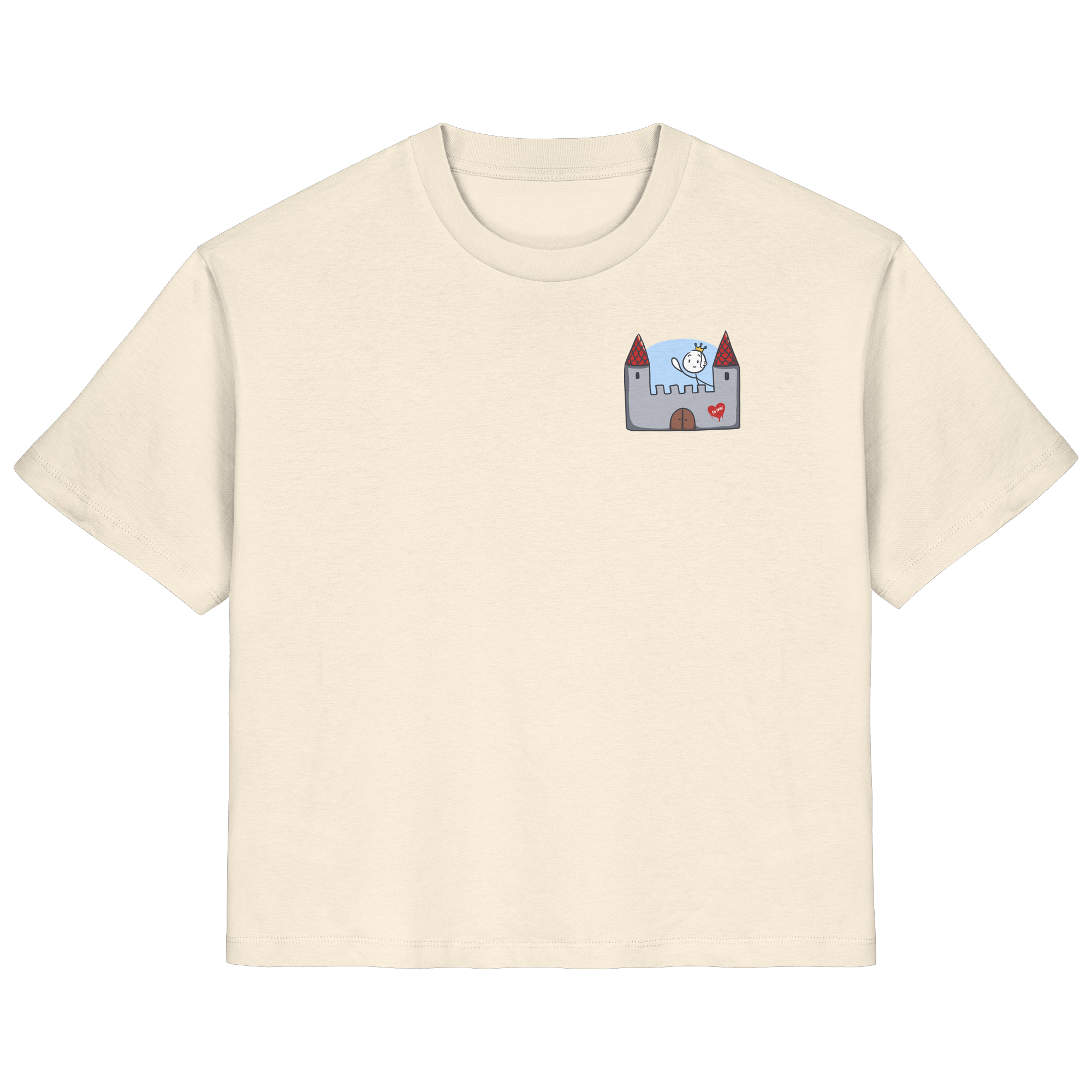 Hier und jetzt bin ich in Sicherheit "Schwarze Edition" Backprint - Ladies Organic Shirt