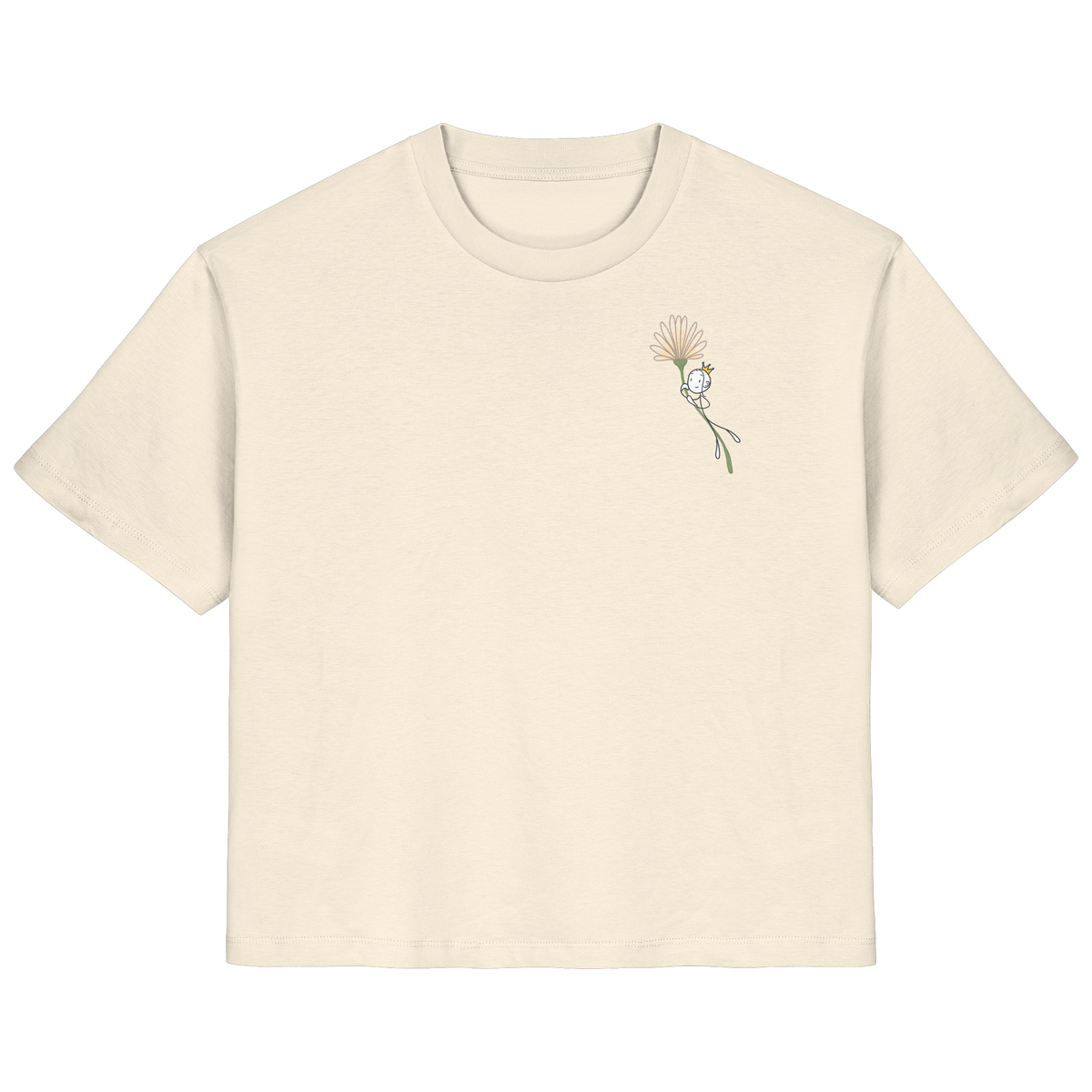 Seelenmännchen "Blumenfliegen Edition" (hell) - Ladies Organic Shirt
