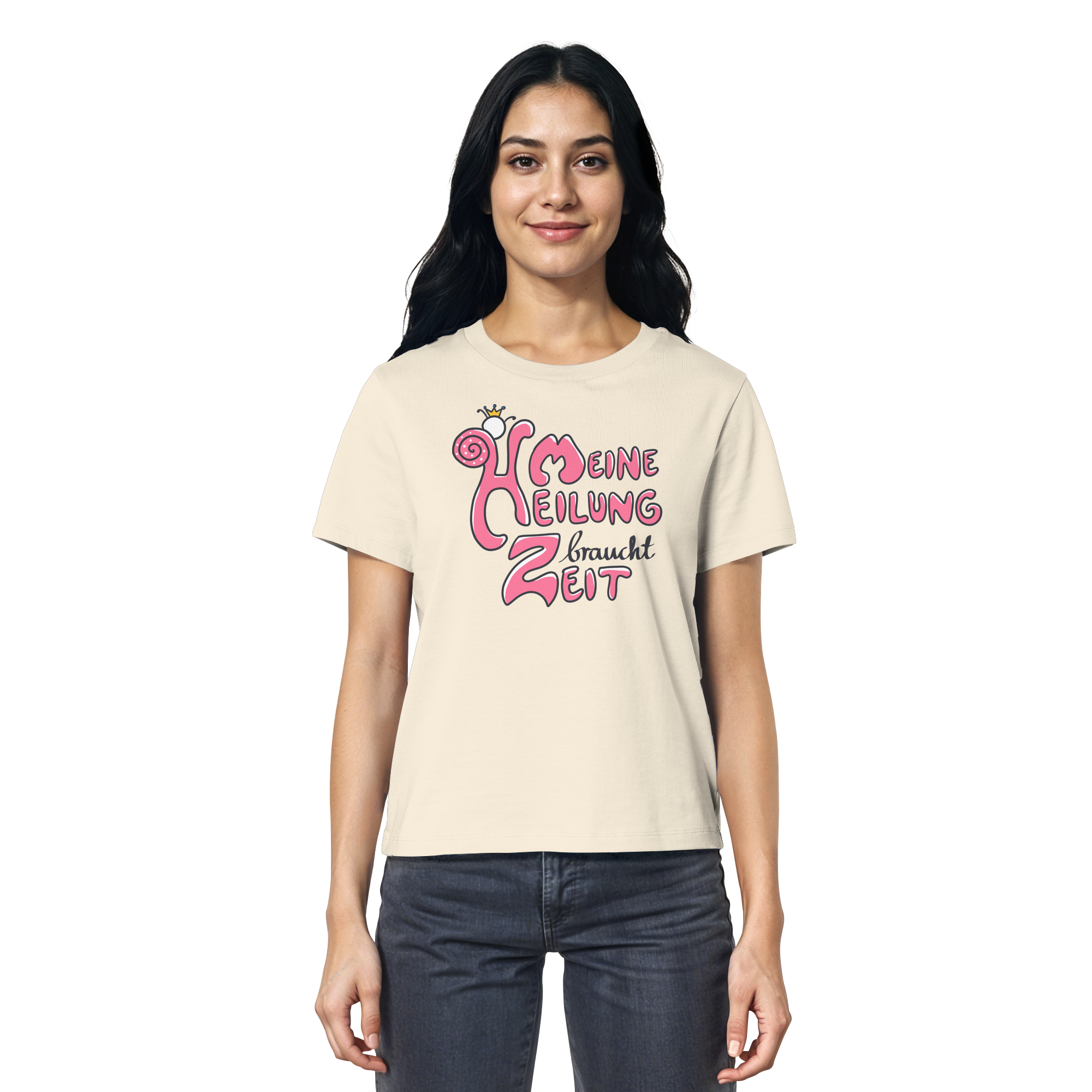 Meine Heilung braucht Zeit "Pinke Edition" - Ladies Organic Shirt