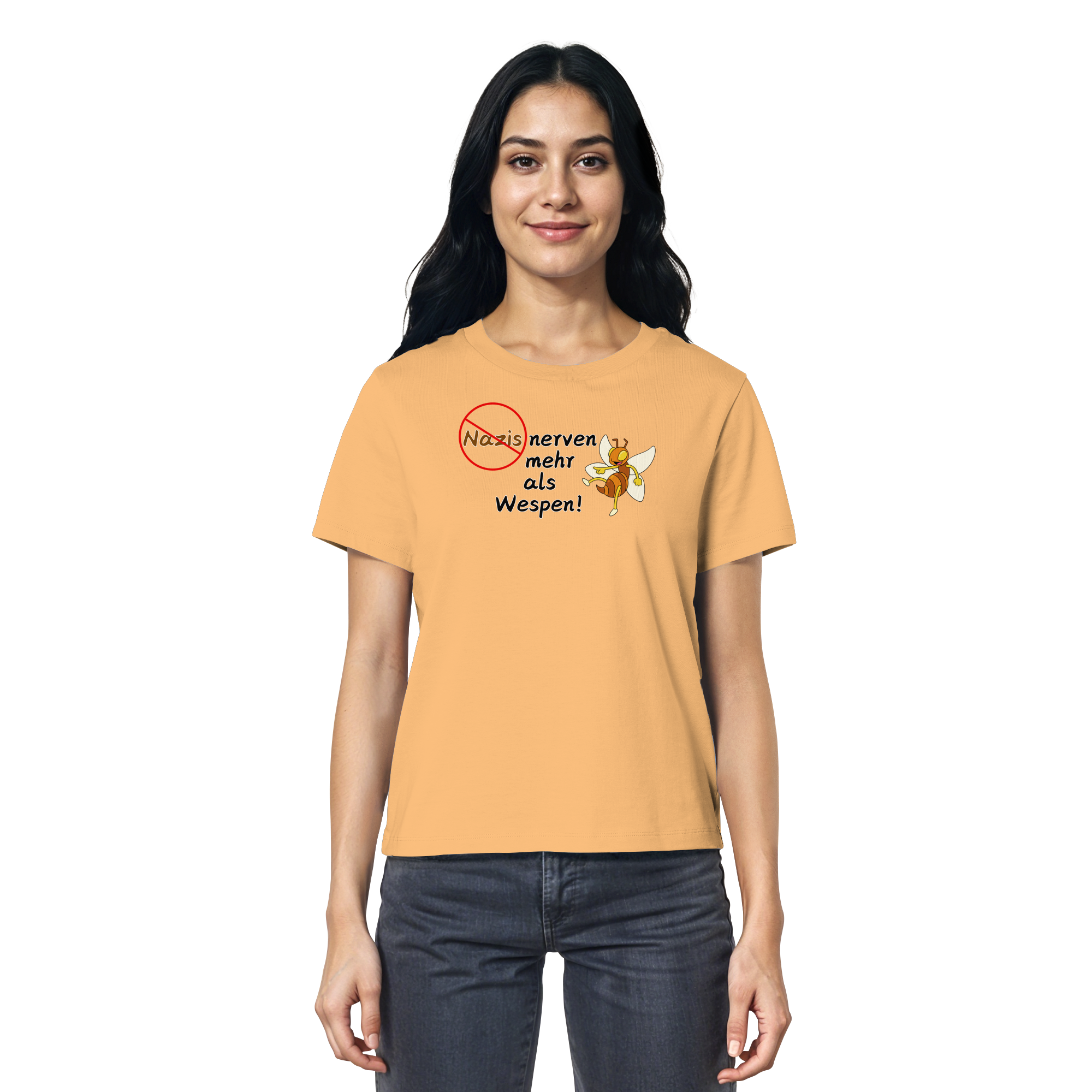 Nazis nerven mehr als Wespen - Ladies Organic Shirt