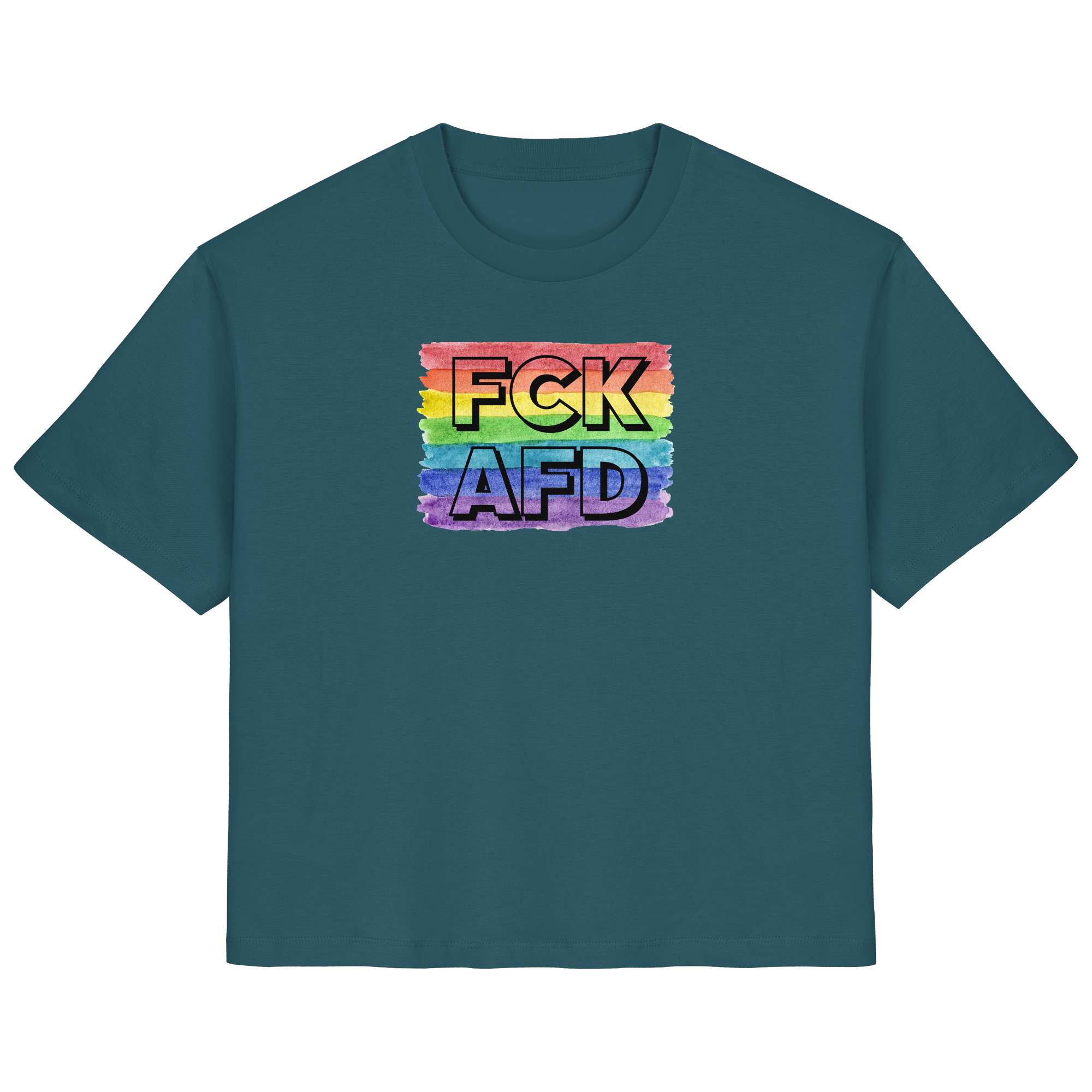 FCK AFD "Rainbow Resistance Edition" - Ladies Organic Shirt