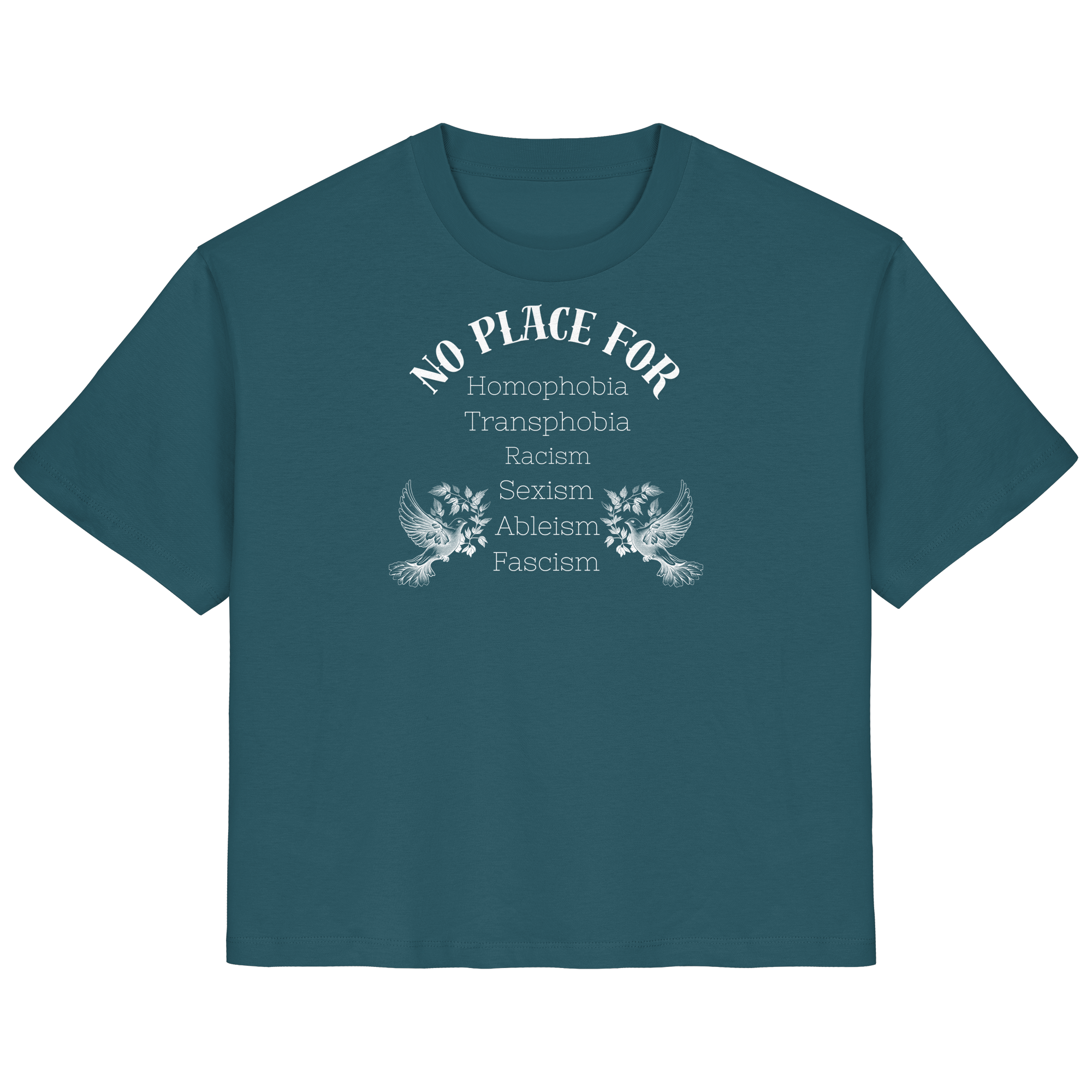 No Place For (weiße Schrift) - Ladies Organic Shirt