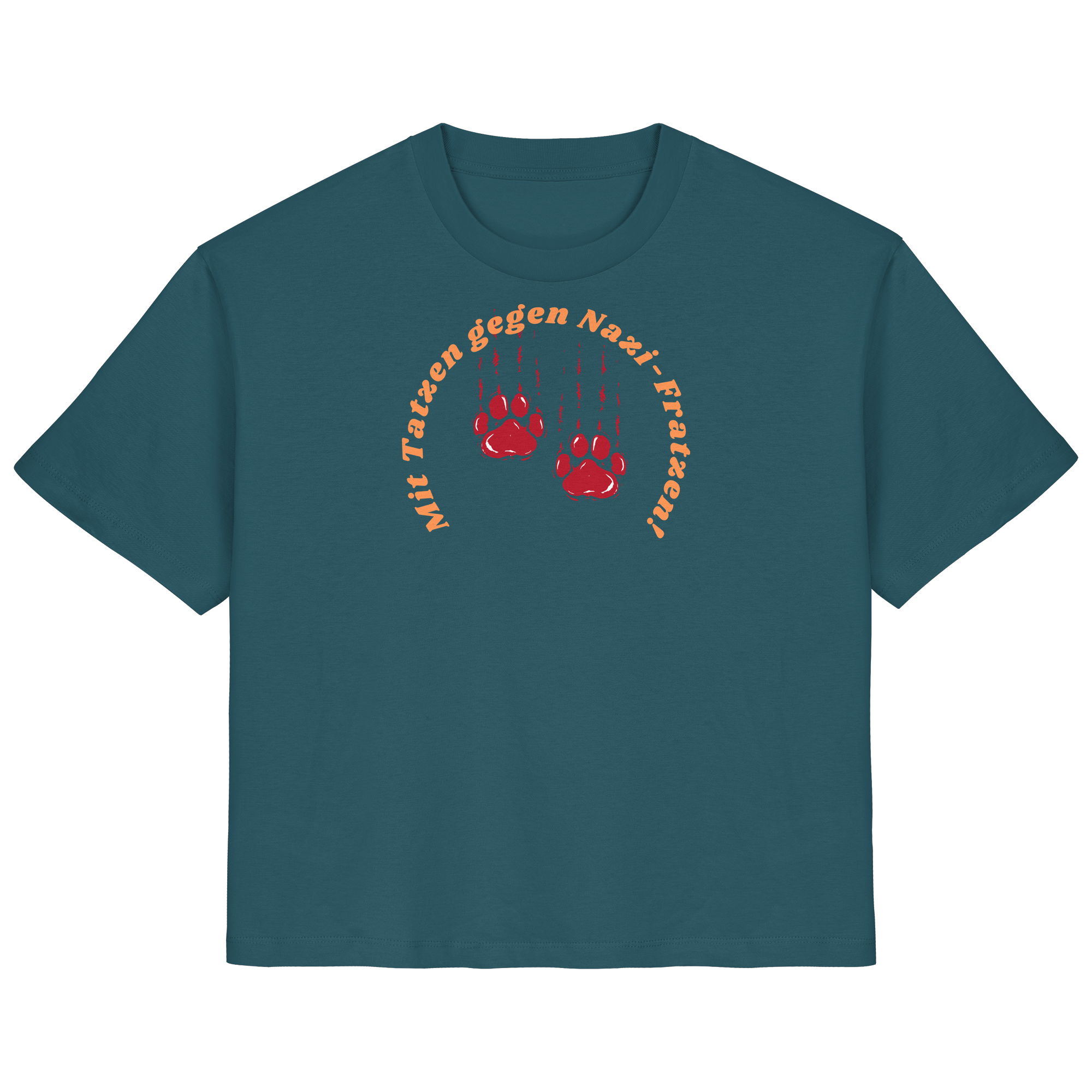 Mit Tatzen gegen Nazi Fratzen - Ladies Organic Shirt