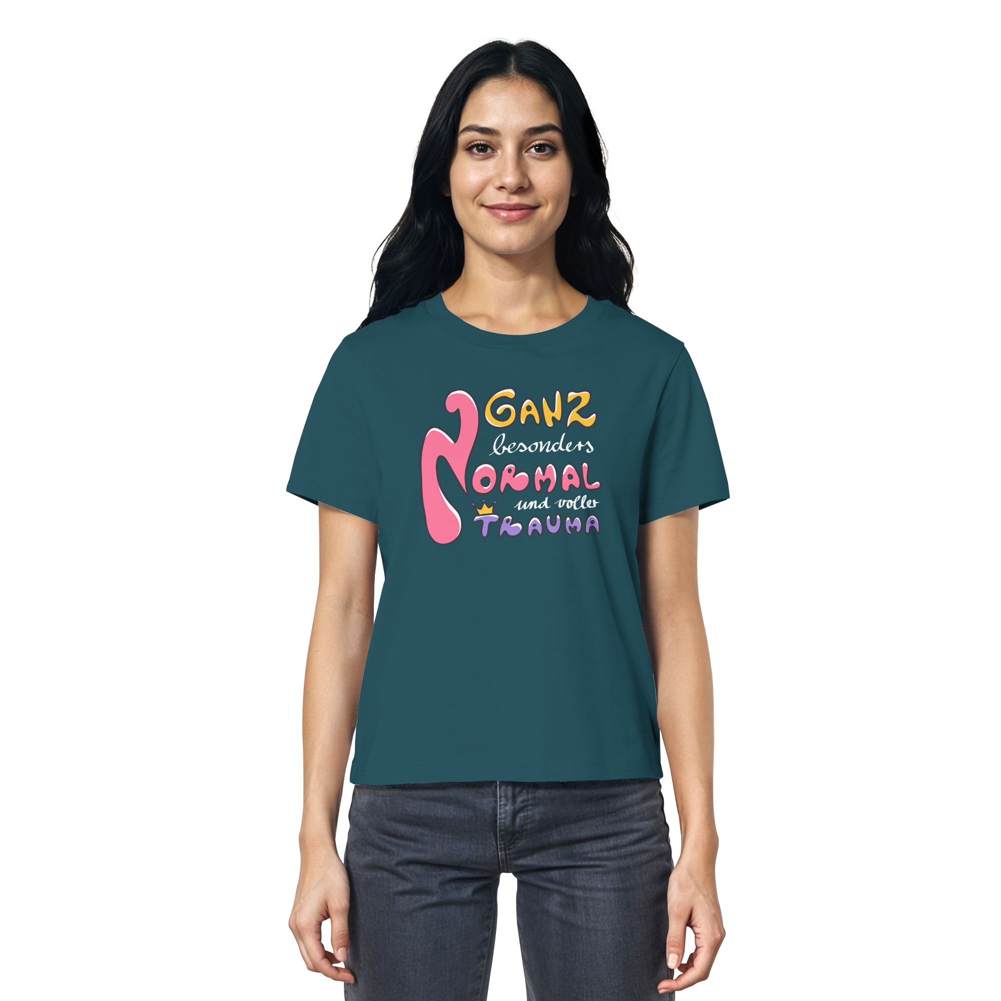 Ganz besonders Normal und voller Trauma "Bunte Edition" - Ladies Organic Shirt