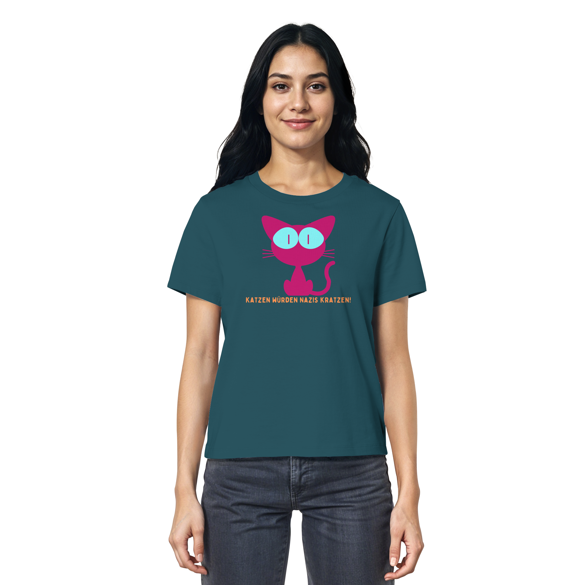 Katzen würden Nazis kratzen - Ladies Organic Shirt