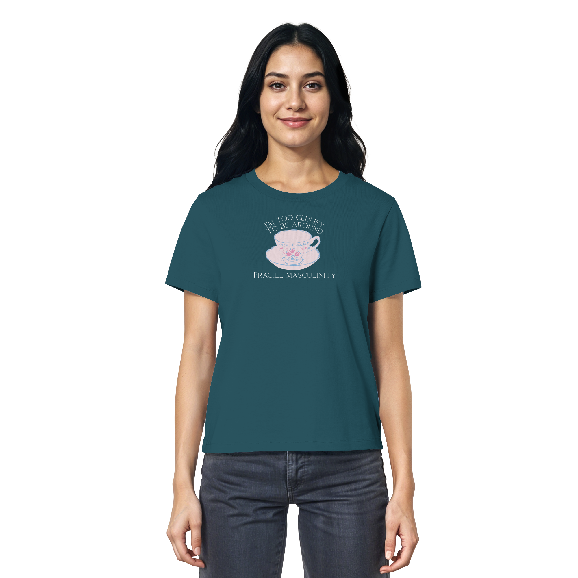 I'm too clumsy to be around fragile masculinity - Ladies Organic Shirt