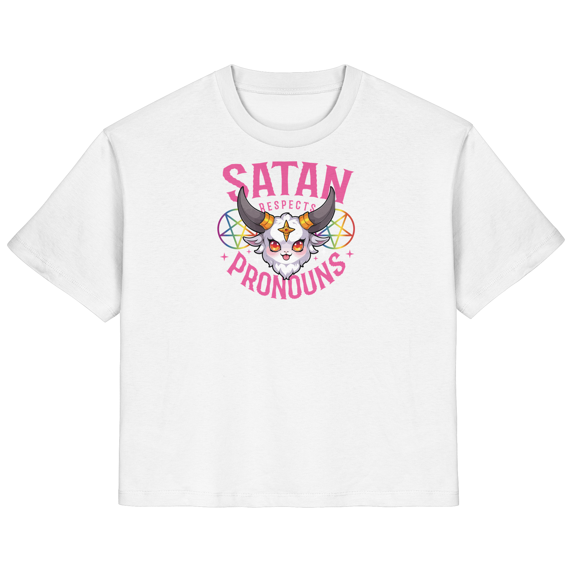 Satan Respects Pronouns - Ladies Organic Shirt