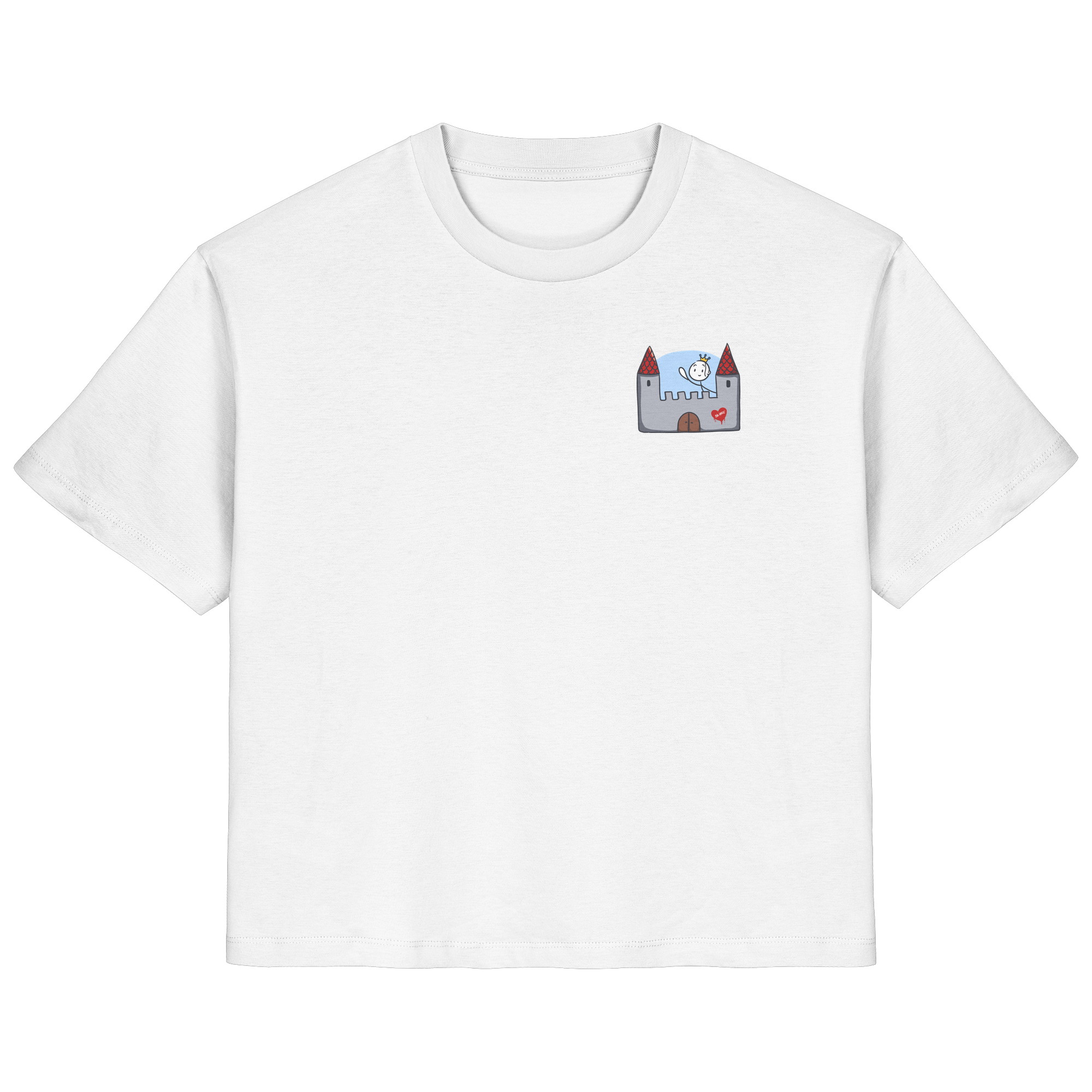 Seelenmännchen "Schloss Edition" Brustprint (hell) - Ladies Organic Shirt