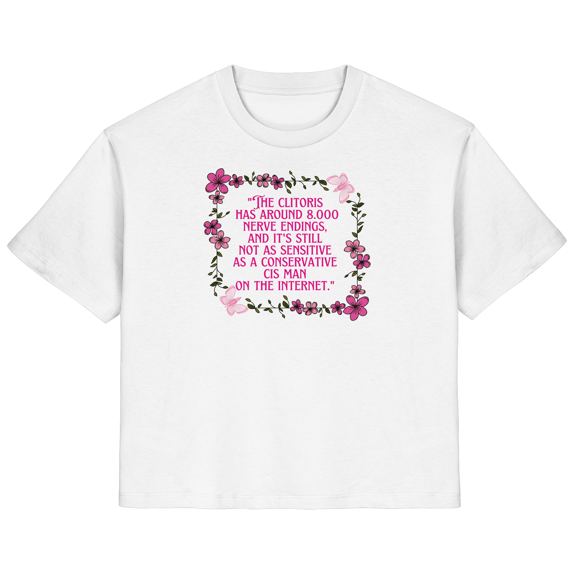 The Clitoris has around 8.000 Nerve Endings - Ladies Organic Shirt