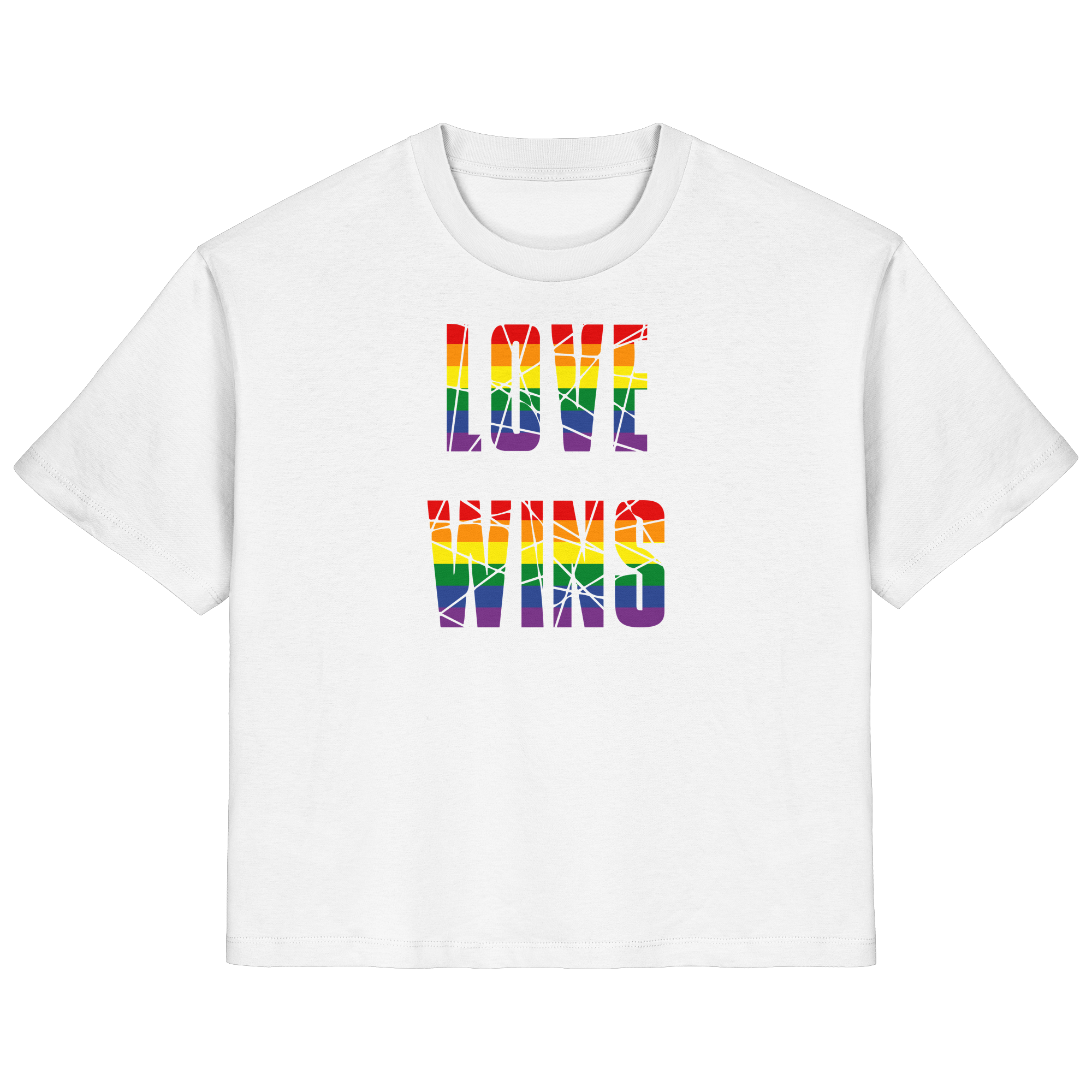 LOVE WINS in Regenbogen Farben - Ladies Organic Shirt
