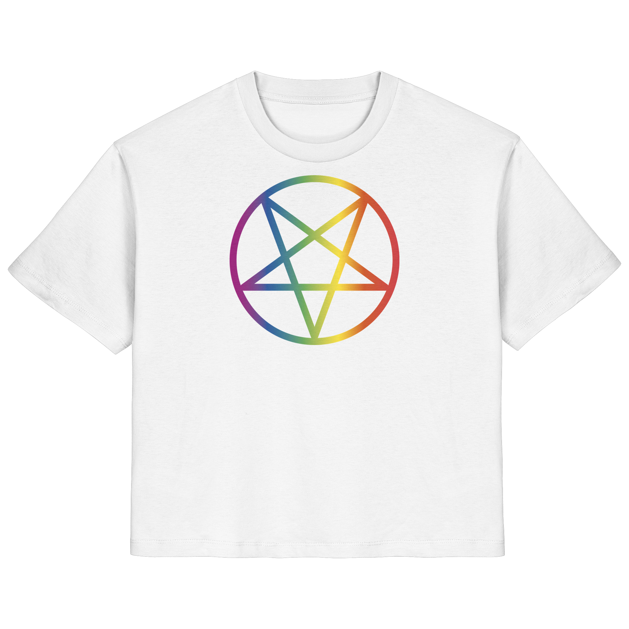 Regenbogen Pentagramm - Ladies Organic Shirt