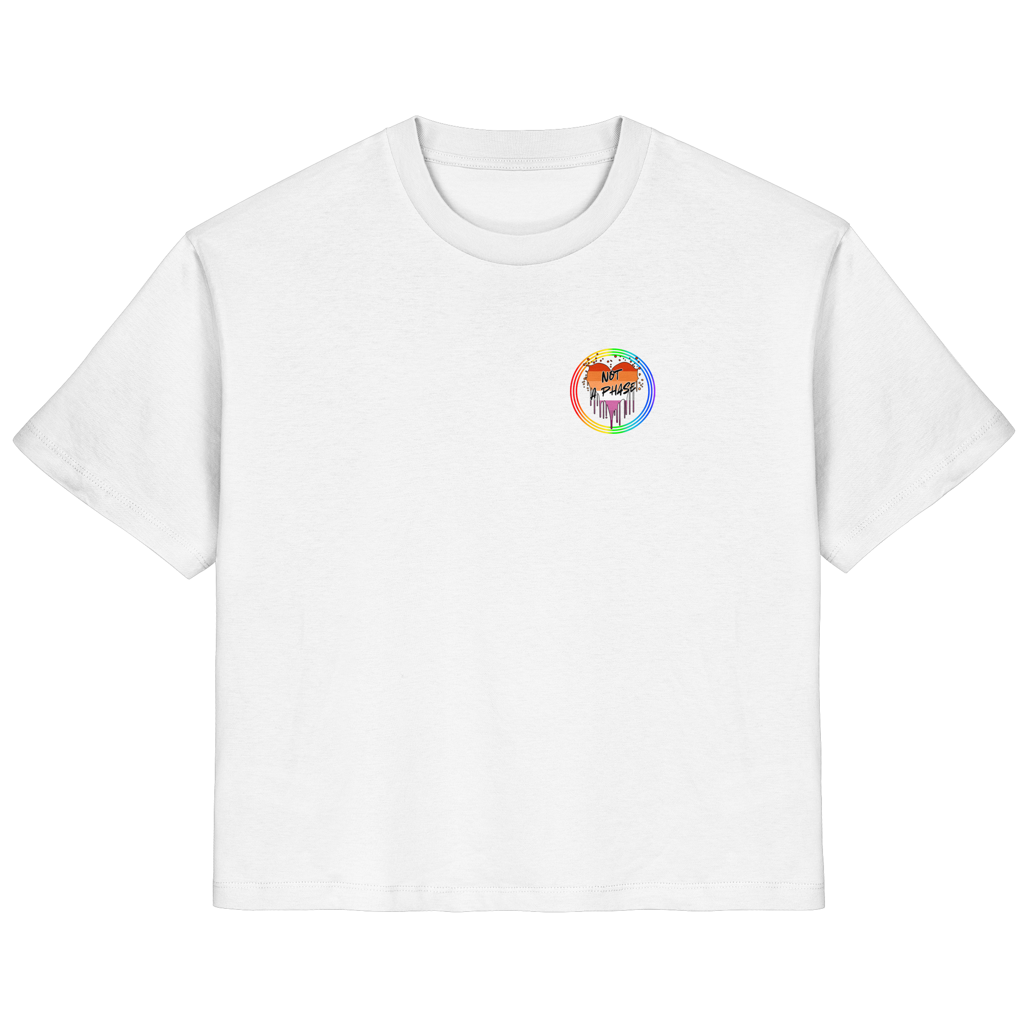 Lesbian Not a Phase "Regenbogenkreis Edition" - Ladies Organic Shirt