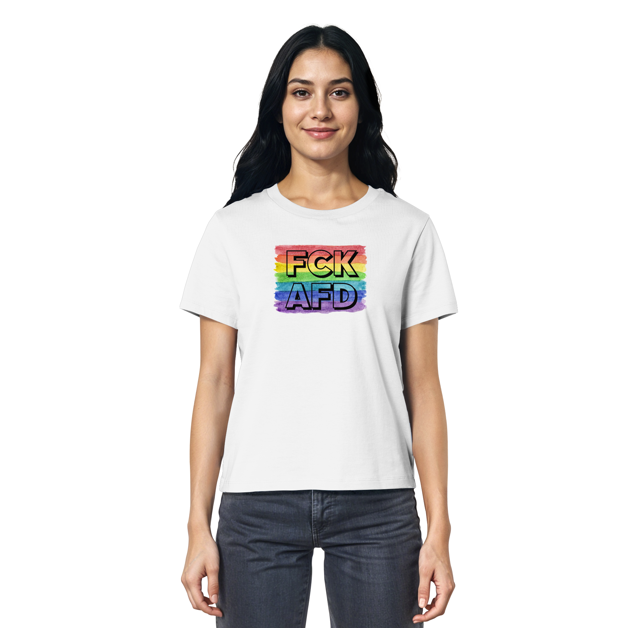 FCK AFD "Rainbow Resistance Edition" - Ladies Organic Shirt