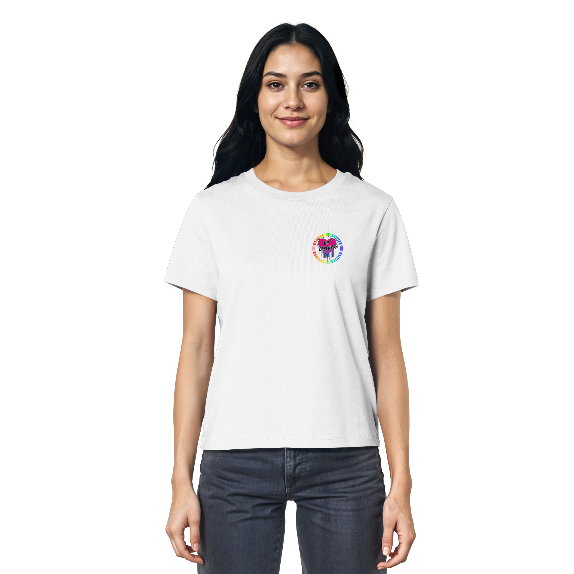 Bisexual Not Confused "Regenbogenkreis Edition" - Ladies Organic Shirt