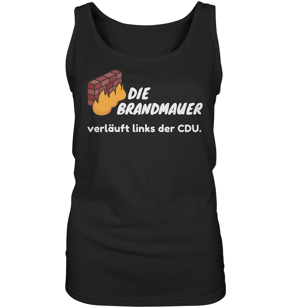 Brandmauer (weiße Schrift) - Ladies Tank-Top