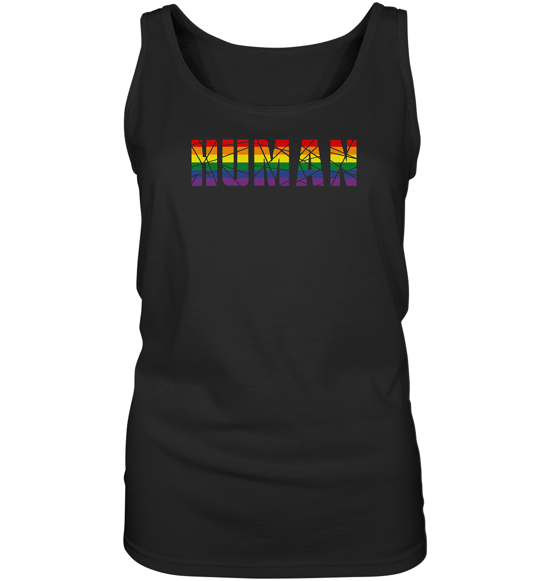 HUMAN in Regenbogen-Farben - Ladies Tank-Top