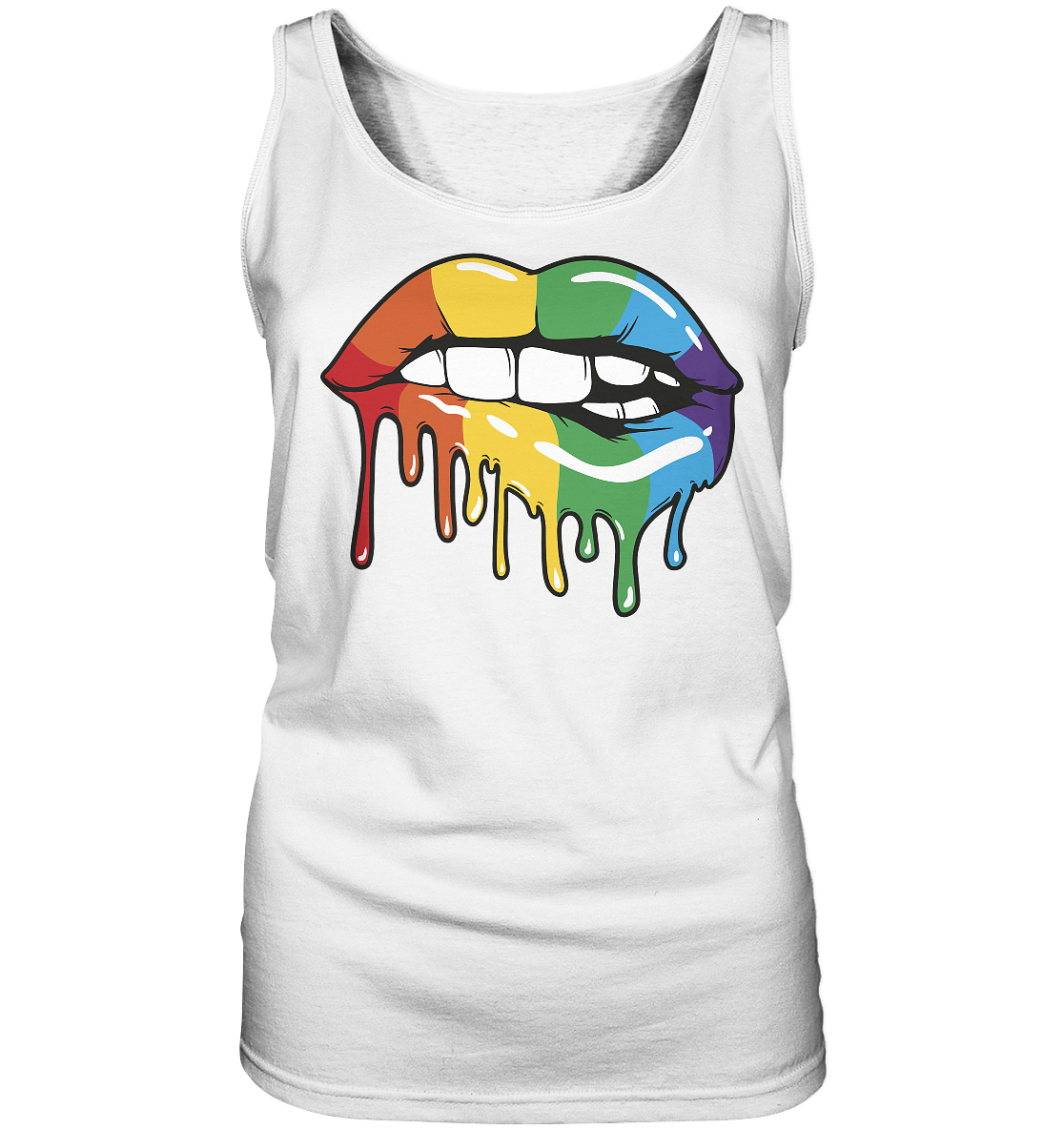 Regenbogen Lippen - Ladies Tank-Top