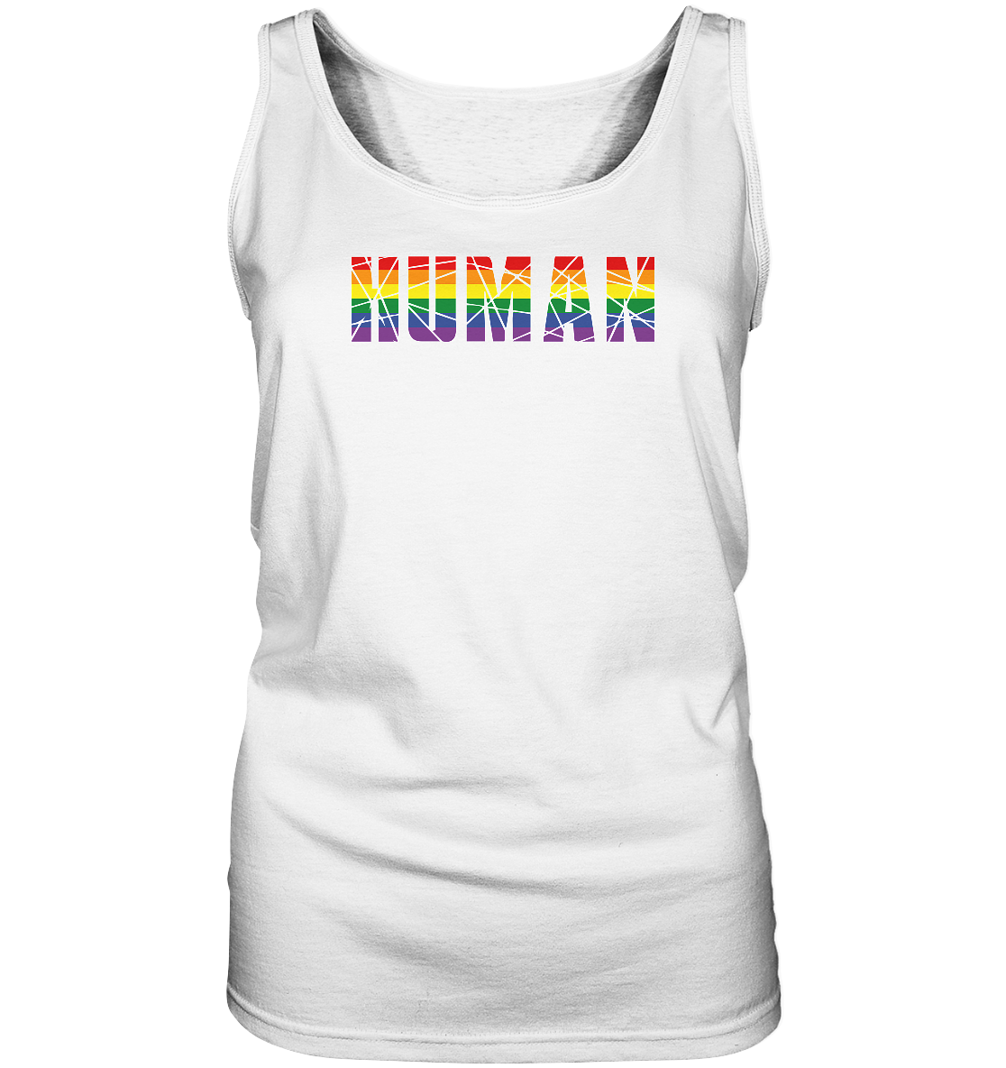 HUMAN in Regenbogen-Farben - Ladies Tank-Top