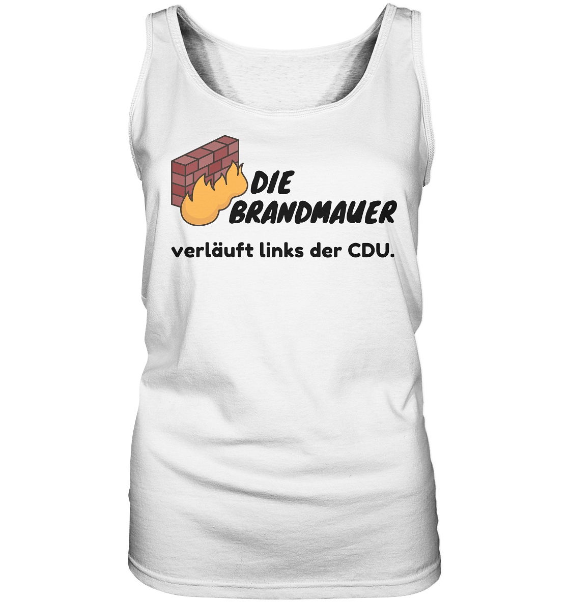 Brandmauer (schwarze Schrift) - Ladies Tank-Top