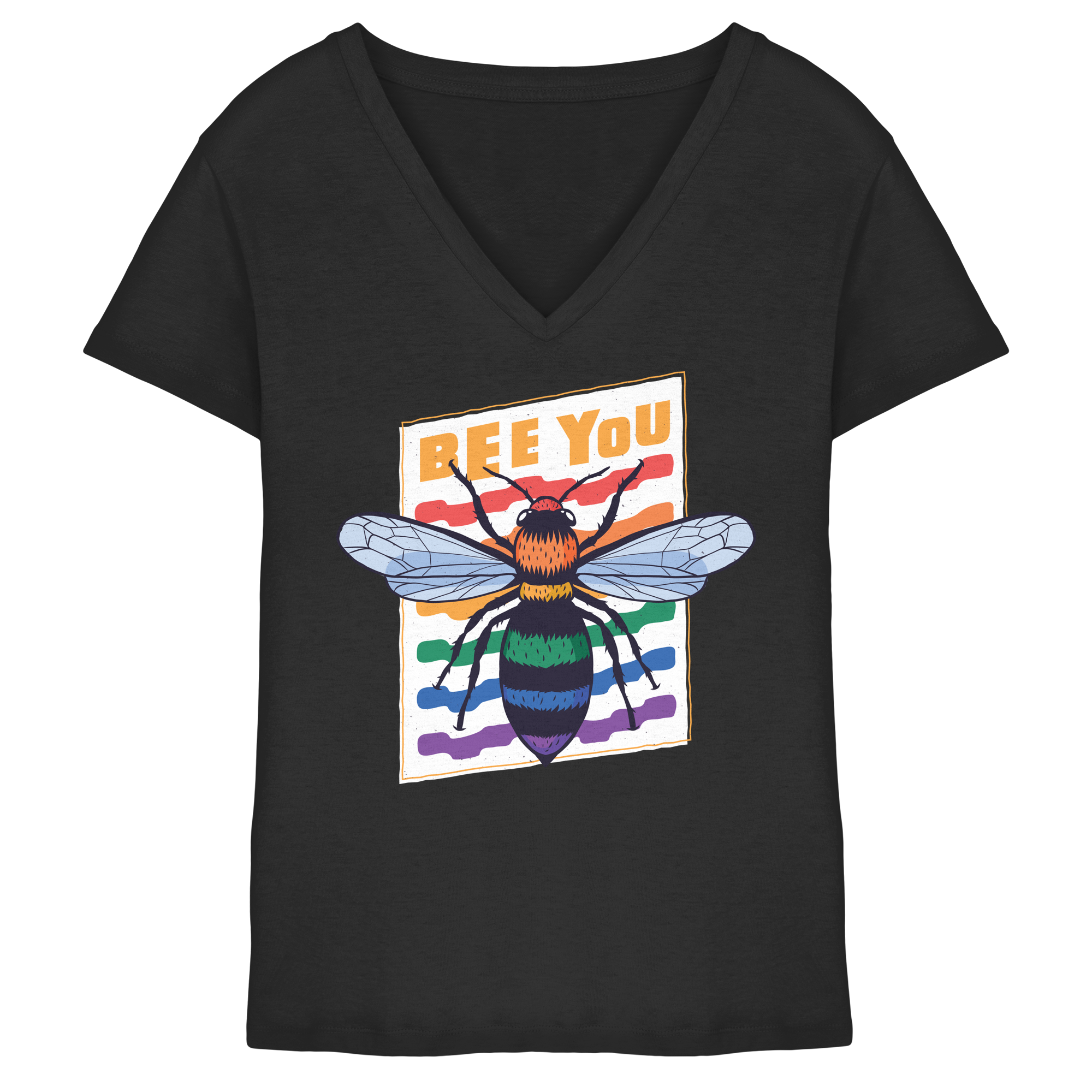 Bee You "Rainbow Edition" - Ladies V-Neck Shirt