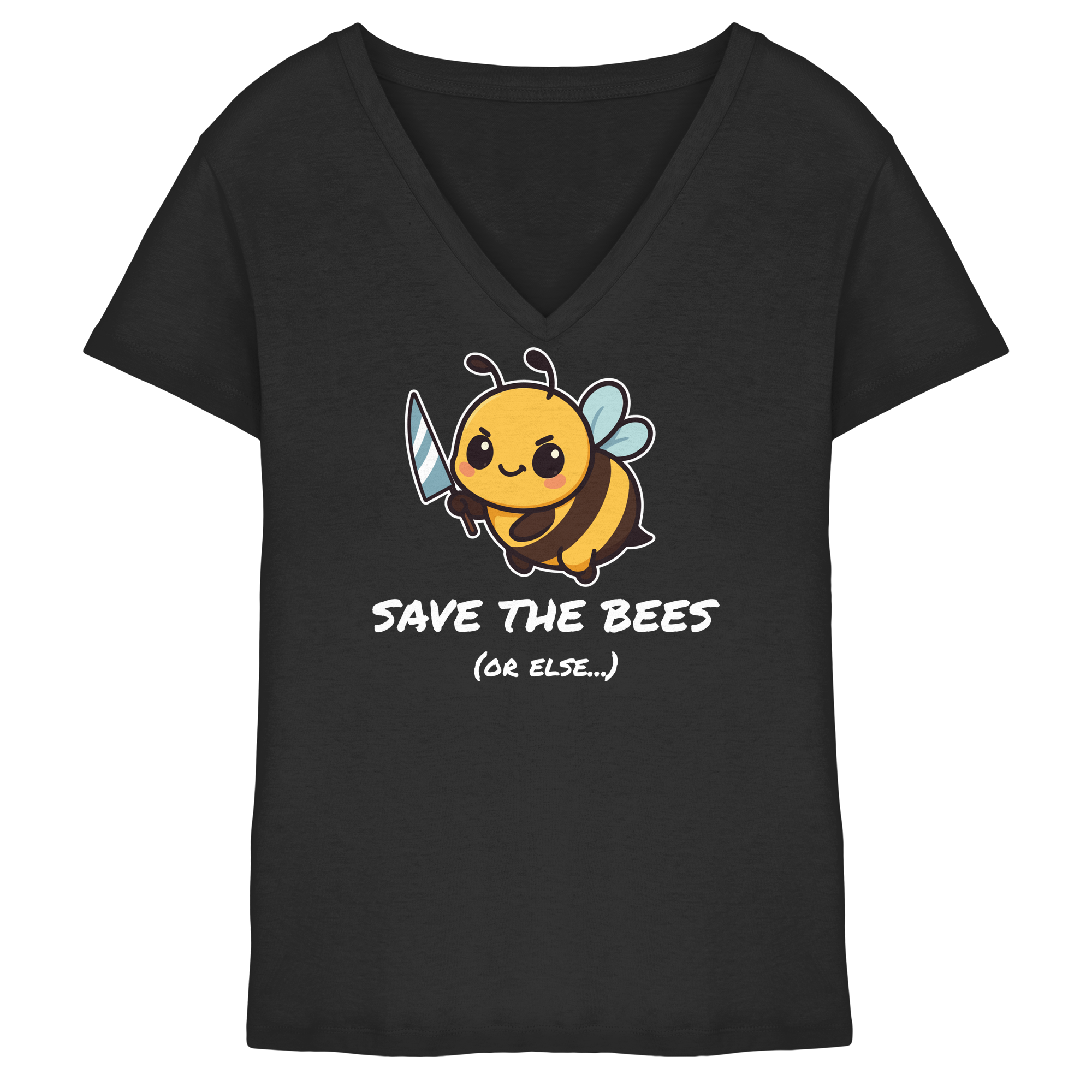 Save The Bees (or else...) - Ladies V-Neck Shirt