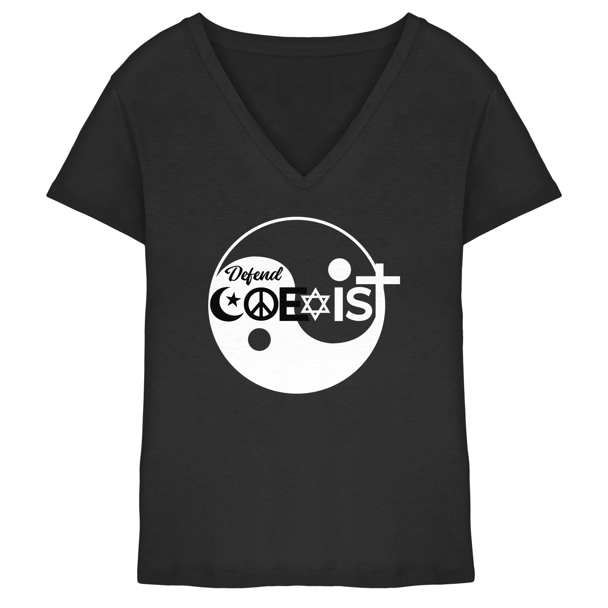Defend Coexistence - Ladies V-Neck Shirt