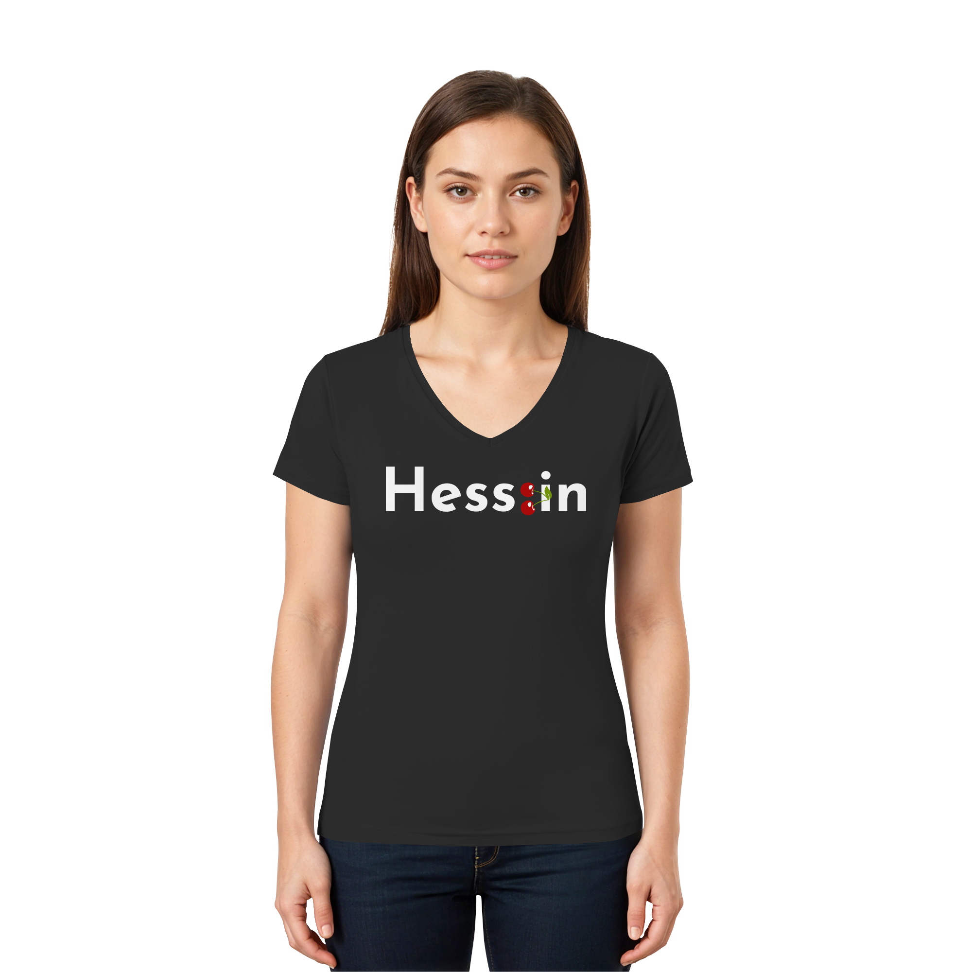Hess:in "Kirschen Edition" - Ladies V-Neck Shirt